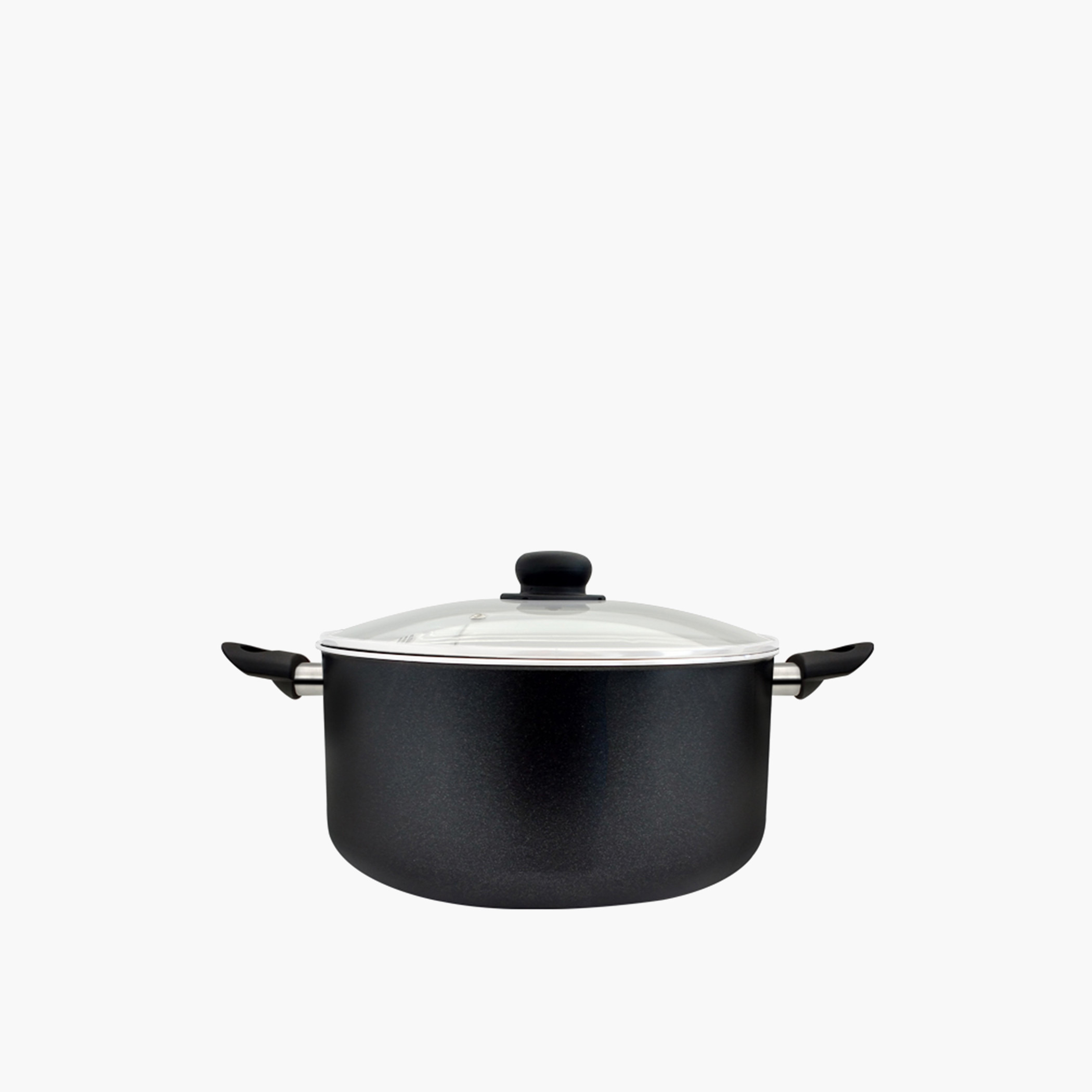 كسرولة ألومنيوم بغطاء زجاجي  ميلانو من روسيتي - 28 سم-household-kitchen-cookware-potsandpans-image-1