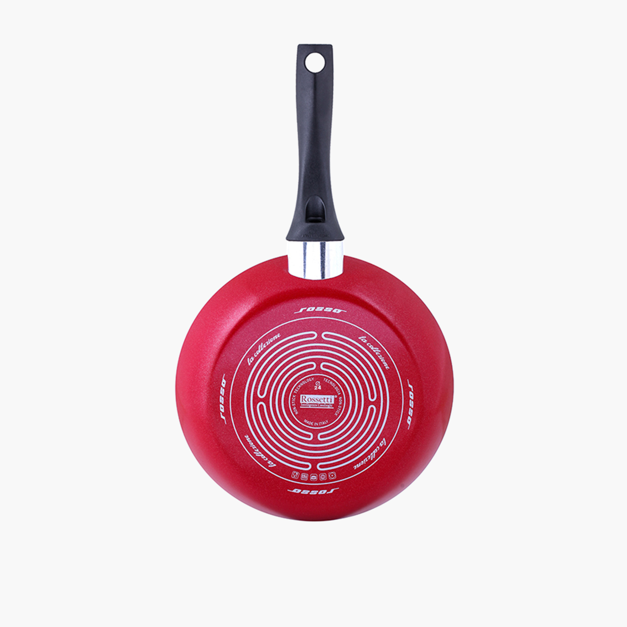 Rossetti Rosso Aluminium Fry Pan with Handle - 24 cms-household-kitchen-cookware-potsandpans-image-3