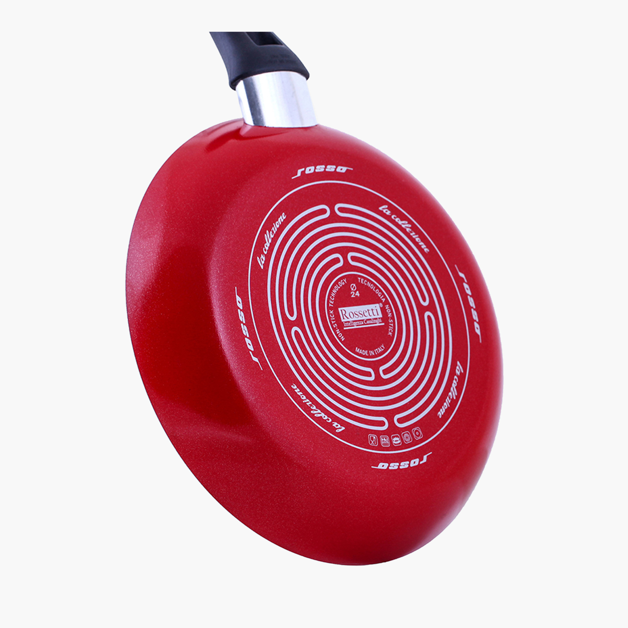 Rossetti Rosso Aluminium Fry Pan with Handle - 24 cms-household-kitchen-cookware-potsandpans-image-5