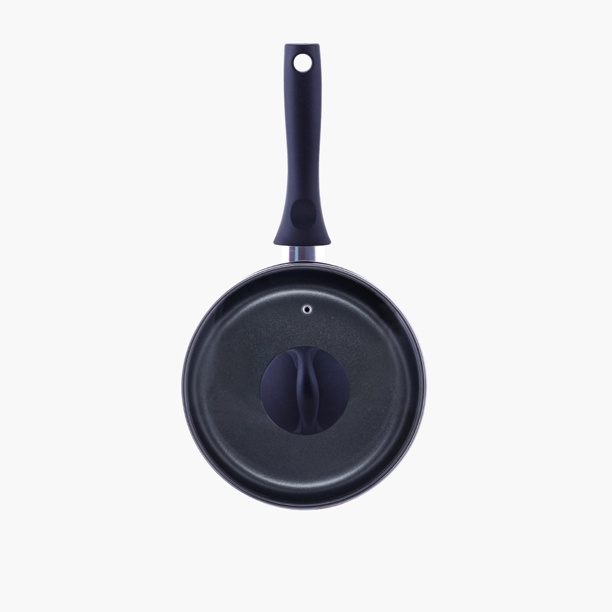 Rossetti Rosso Aluminium Saucepan With Glass Lid - 20 cm-household-kitchen-cookware-potsandpans-image-1