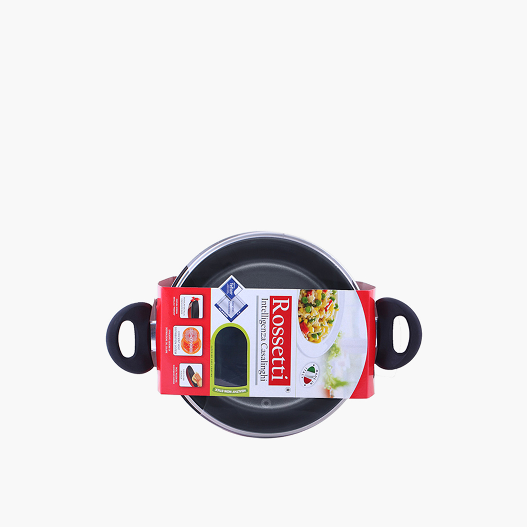 كسرولة ألومنيوم بغطاء زجاجي من روسيتي - 26 سم-household-kitchen-cookware-potsandpans-image-2