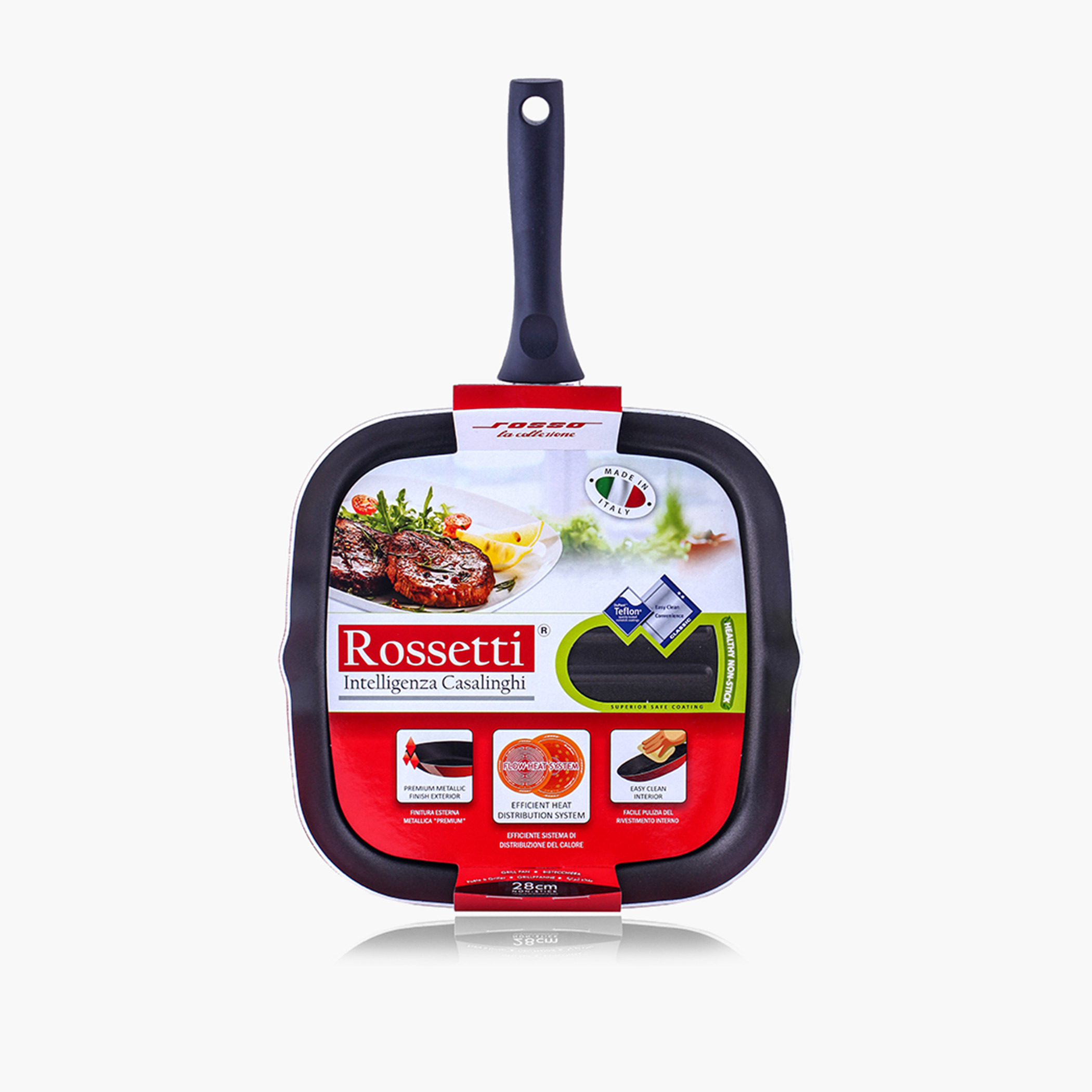 مقلاة شواء ألومنيوم روسو من روسيتي - 28x28 سم-household-kitchen-cookware-potsandpans-image-2