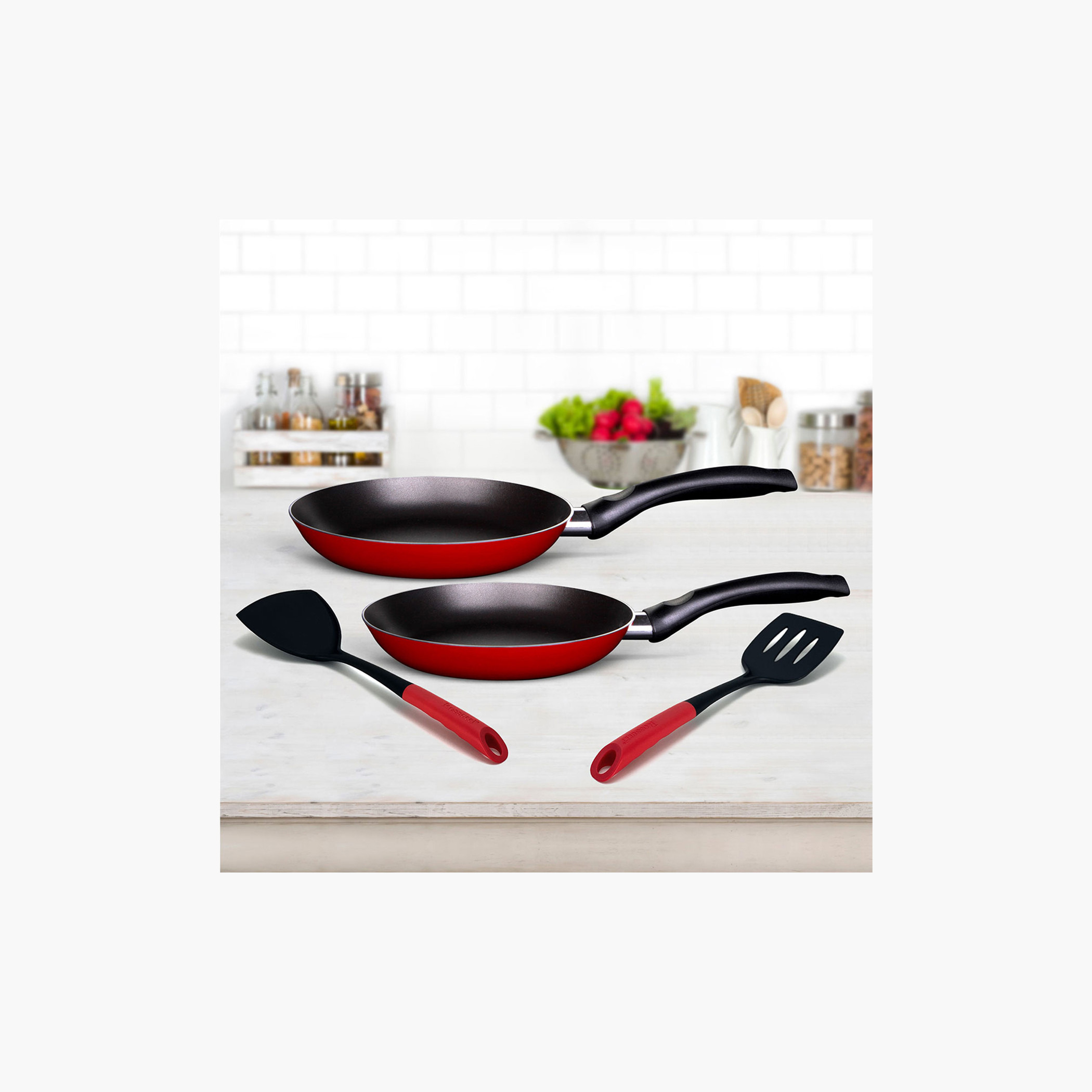 Rossetti Rosso 4-Piece Aluminium Fry Pan Set-household-kitchen-cookware-cookwareandsets-image-1