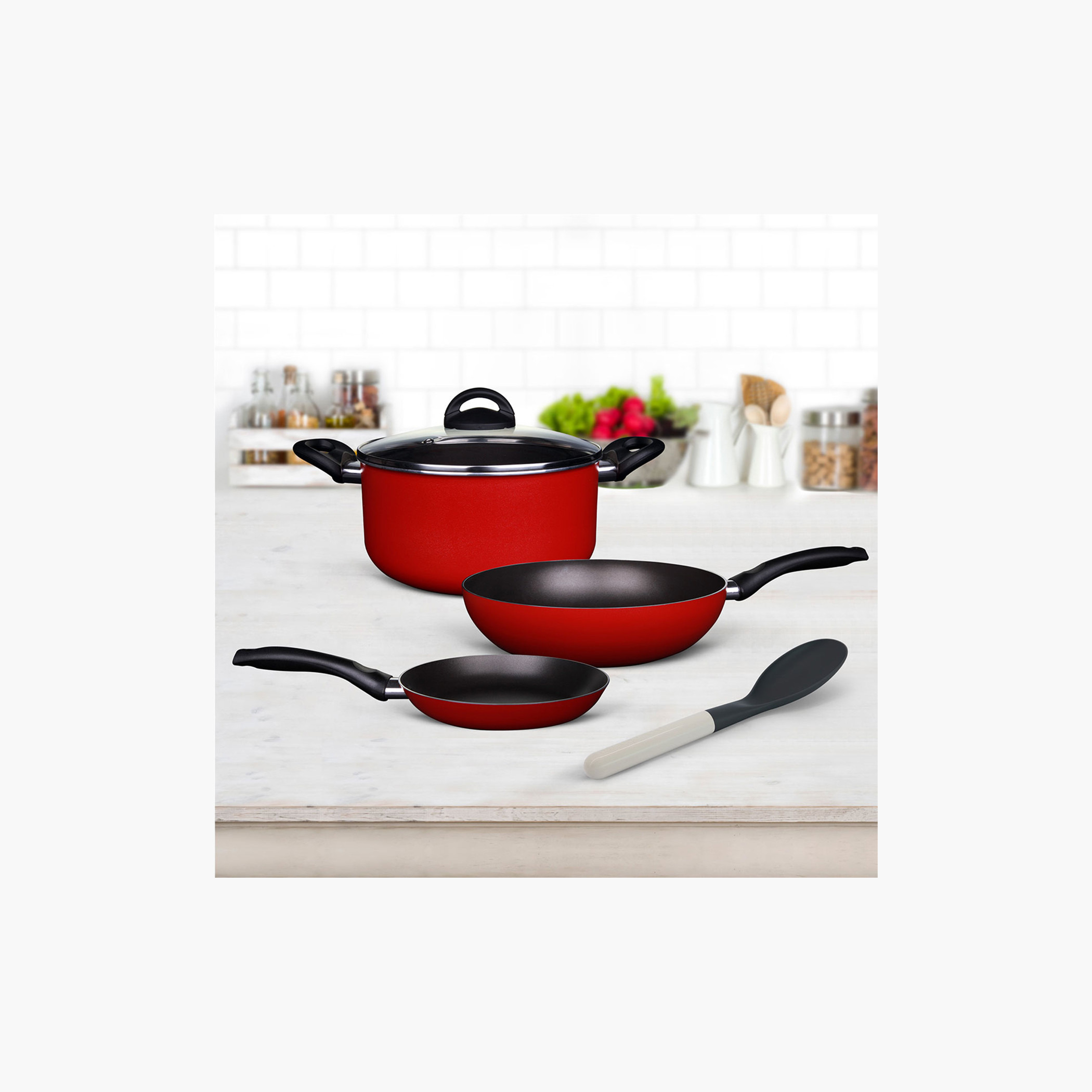 Rossetti Rosso 5-Piece Nonstick Cookware Set-household-kitchen-cookware-cookwareandsets-image-1