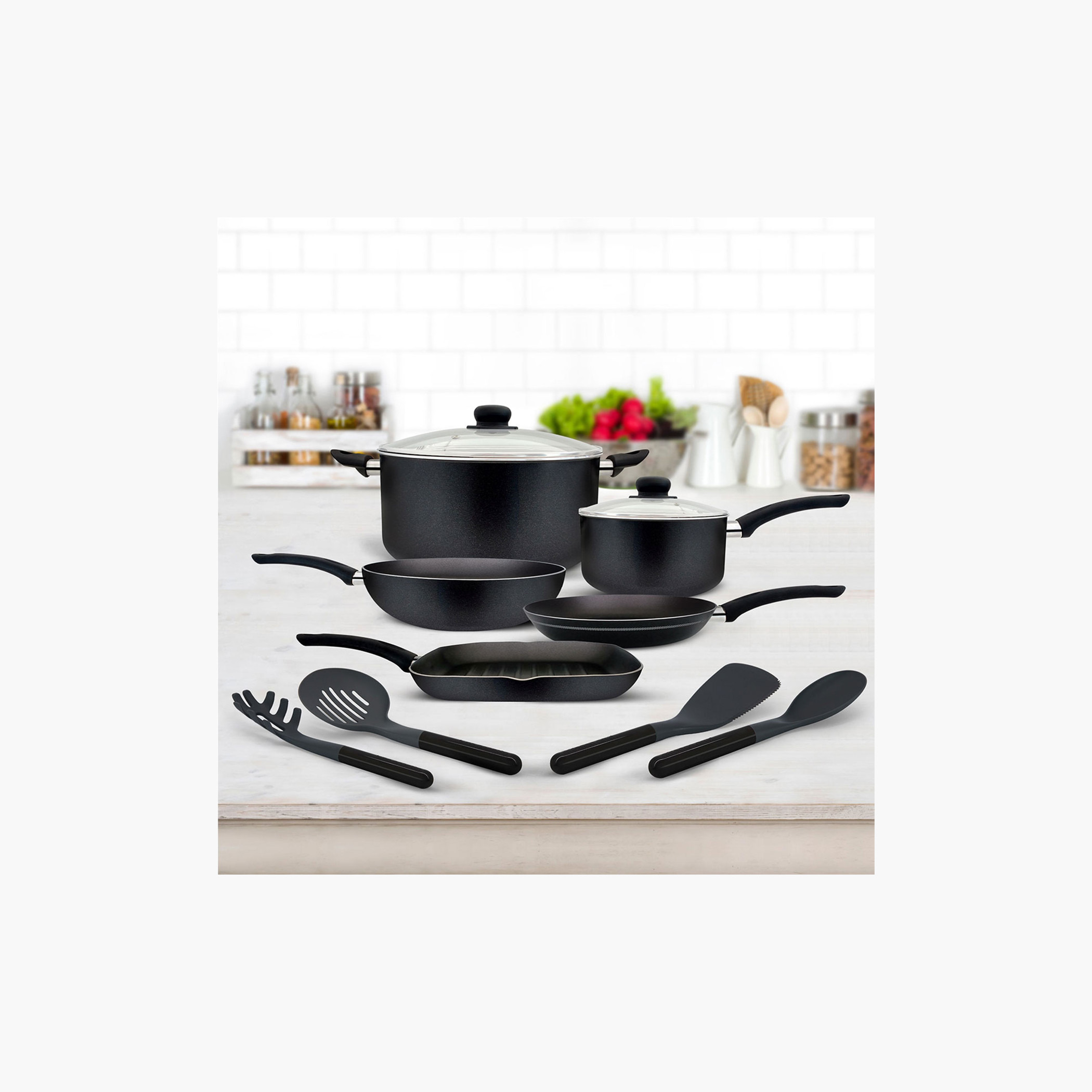 Rossetti Milano 11-Piece Aluminium Cookware Set-household-kitchen-cookware-cookwareandsets-image-1