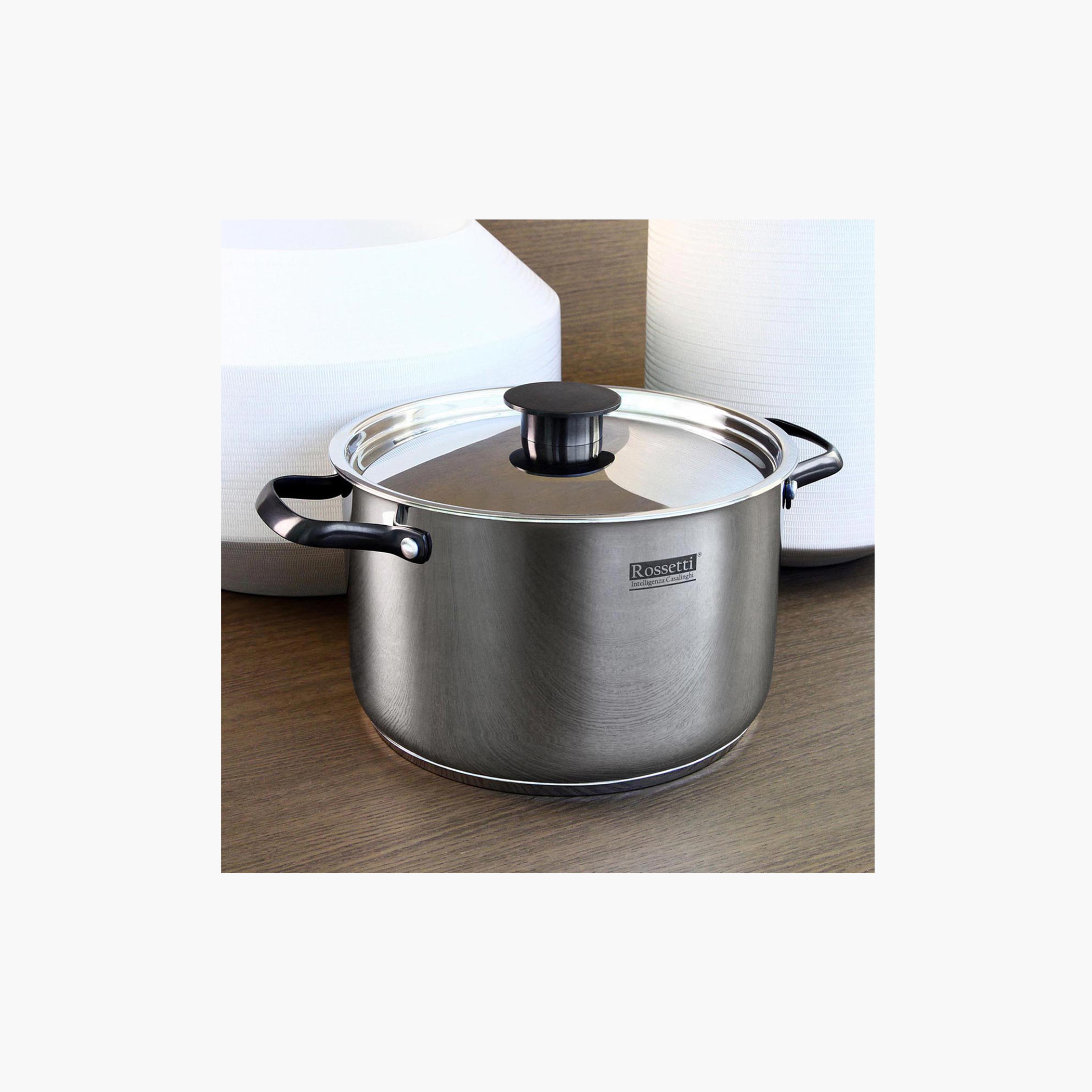قدر ستانلس ستيل بغطاء أجوستيني من روسيتي - 24 سم-household-kitchen-cookware-potsandpans-image-1