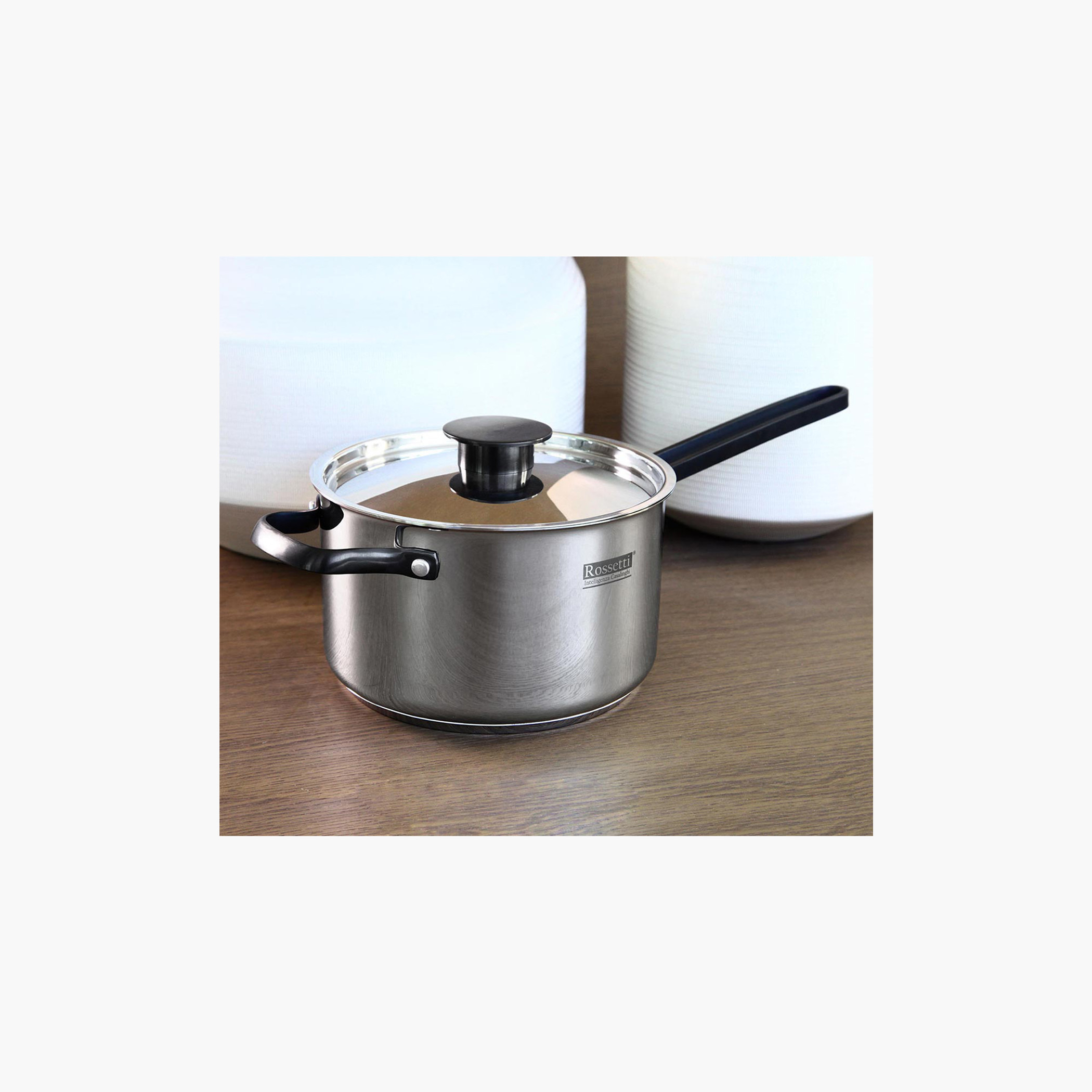 قدر صلصة ستانلس ستيل بغطاء أجوستيني من روسيتي - 20 سم-household-kitchen-cookware-potsandpans-image-1