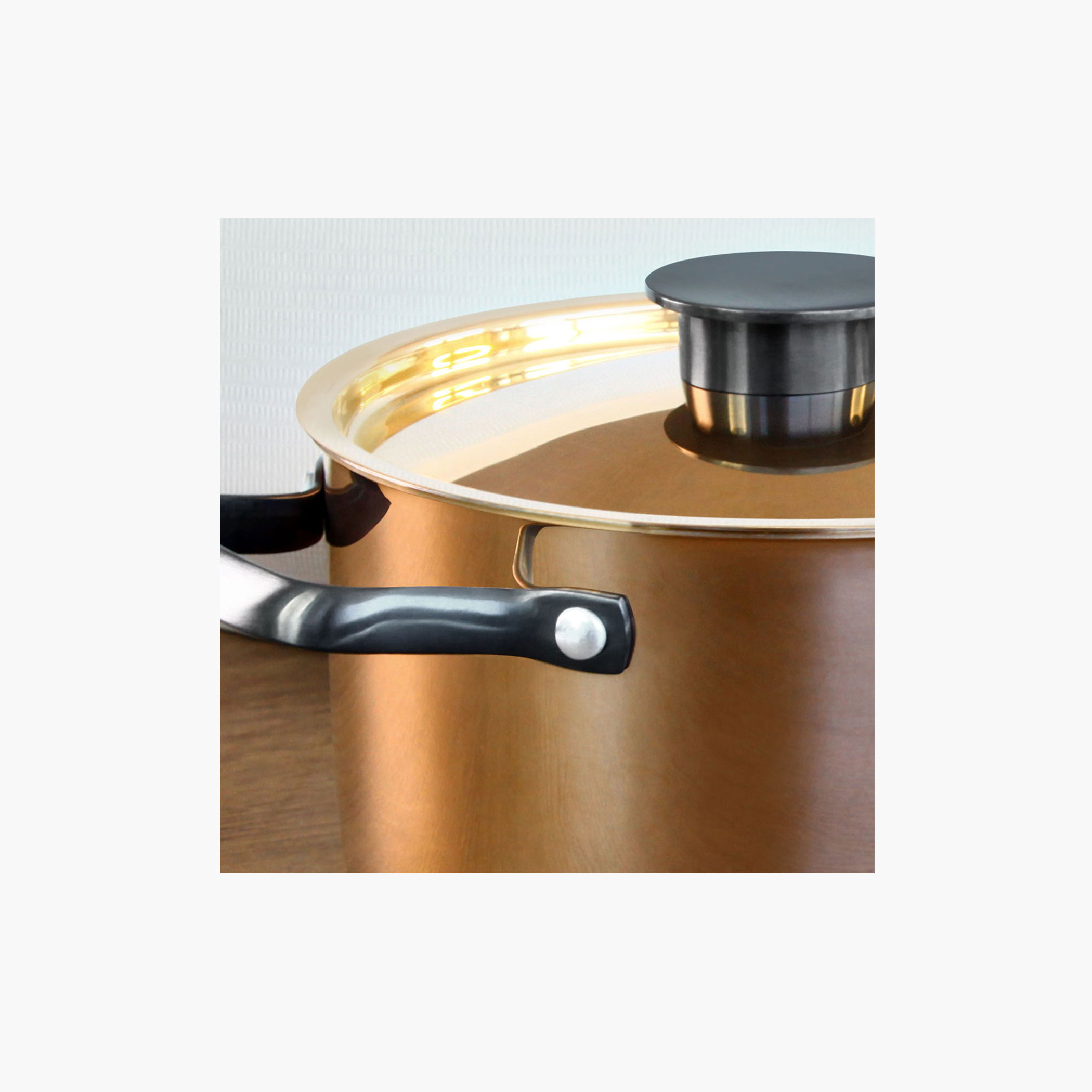 Rossetti Agostini Stainless Steel Stock Pot with Lid - 24 cm-household-kitchen-cookware-potsandpans-image-1