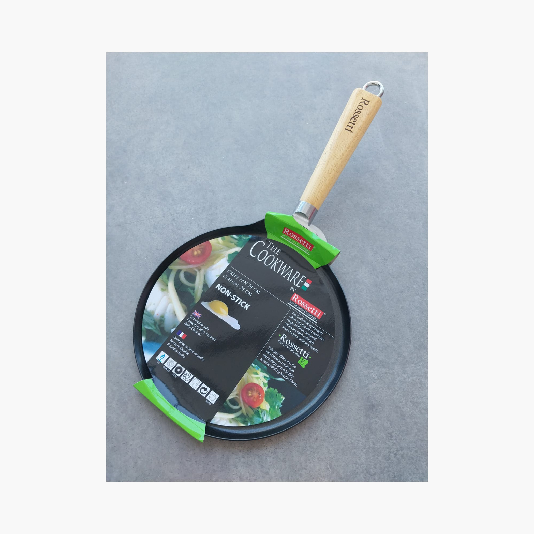 Rossetti Non-Stick Crepe Pan with Wooden Handle - 24 cm-household-kitchen-cookware-potsandpans-image-1
