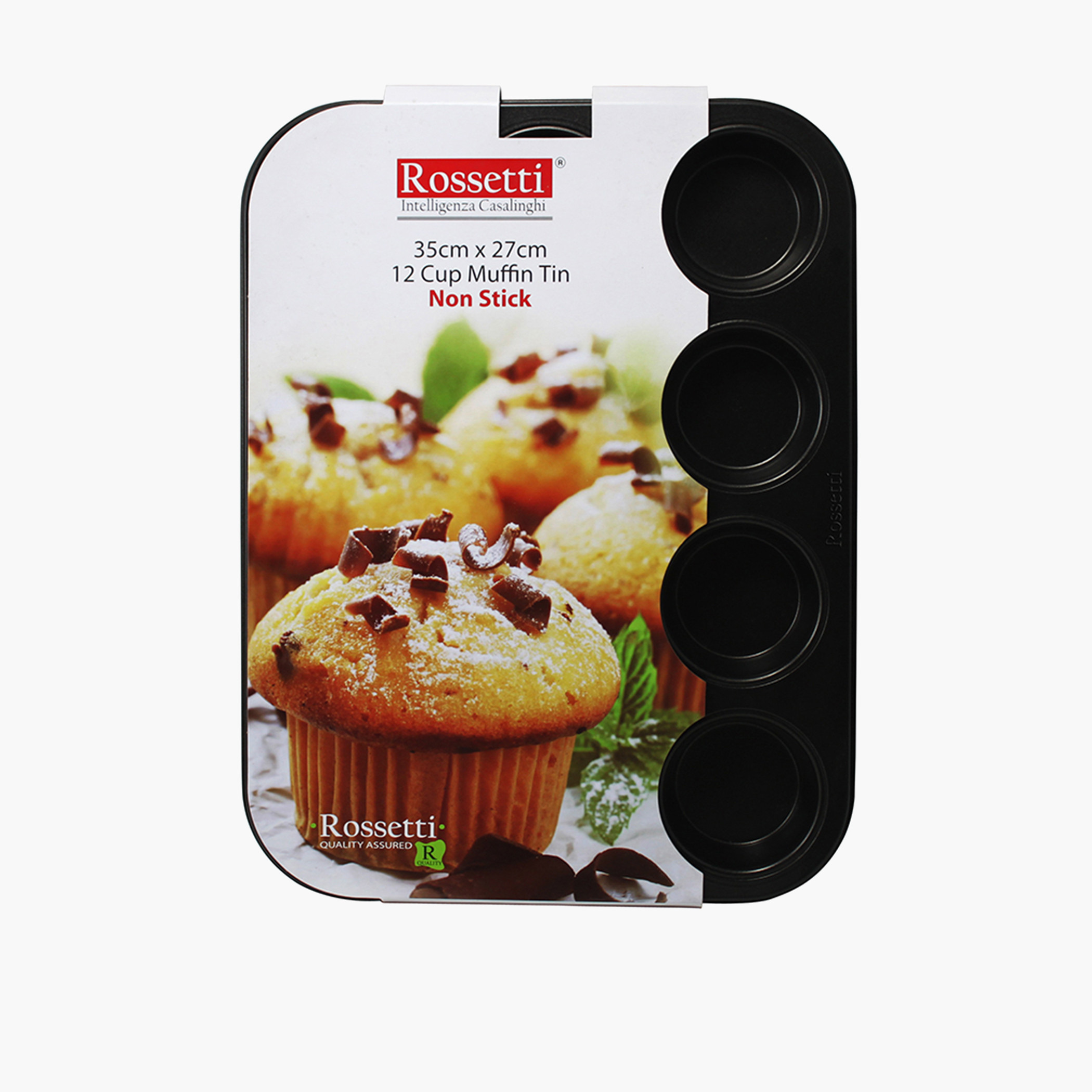 صينية مافن من الفولاذ غير لاصقة 12 كوب روسيتي - 35x27 سم-household-kitchen-bakeware-bakingpansandmoulds-image-1