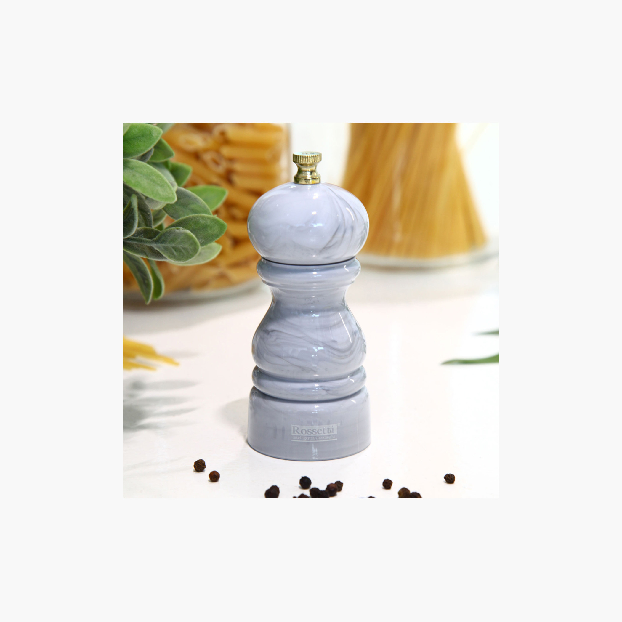Rossetti Santorini Marble Decal Pepper Grinder-household-kitchen-foodstorage-saltandpeppershakers-image-1