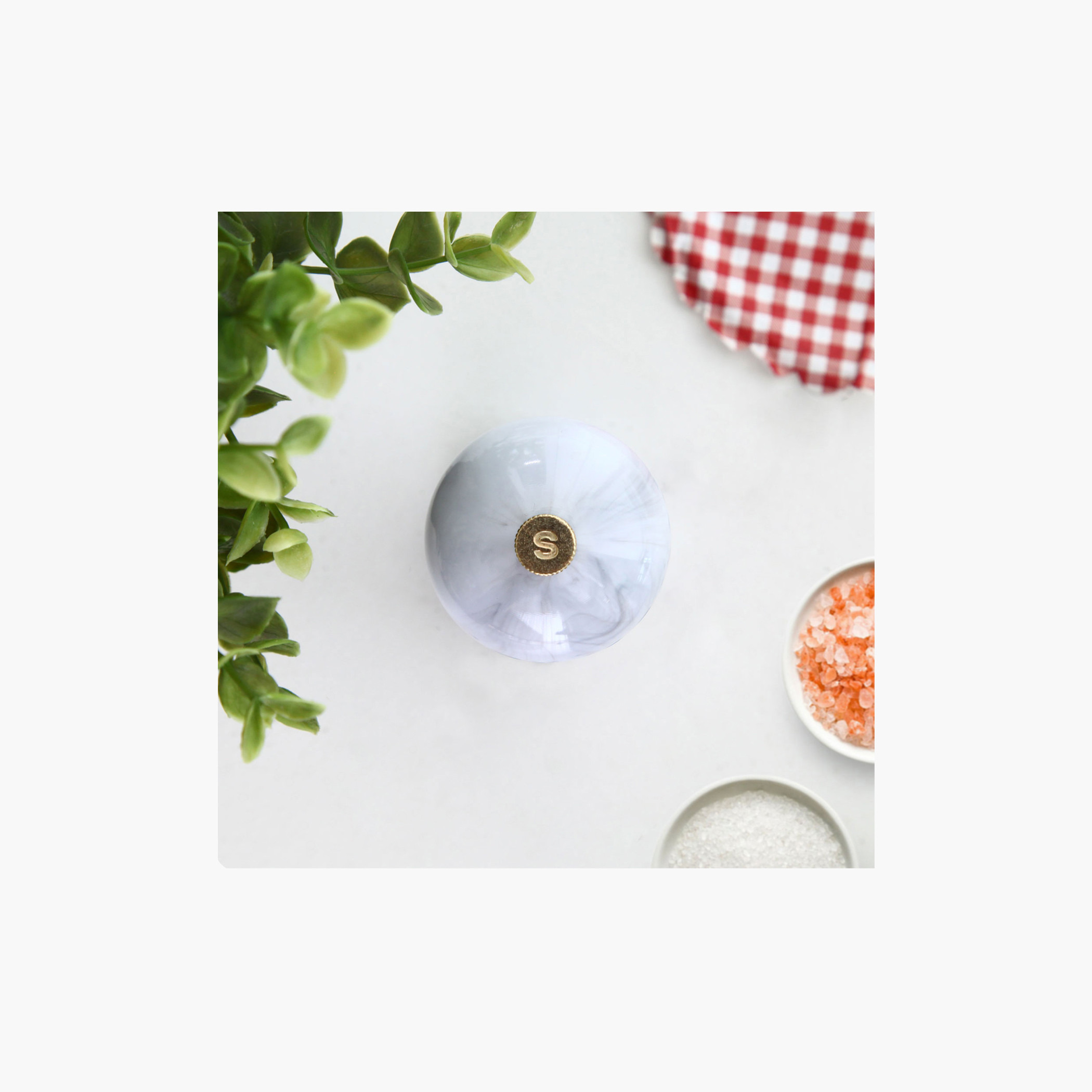 مطحنة ملح رخامية سانتوريني من روسيتي-household-kitchen-foodstorage-saltandpeppershakers-image-2