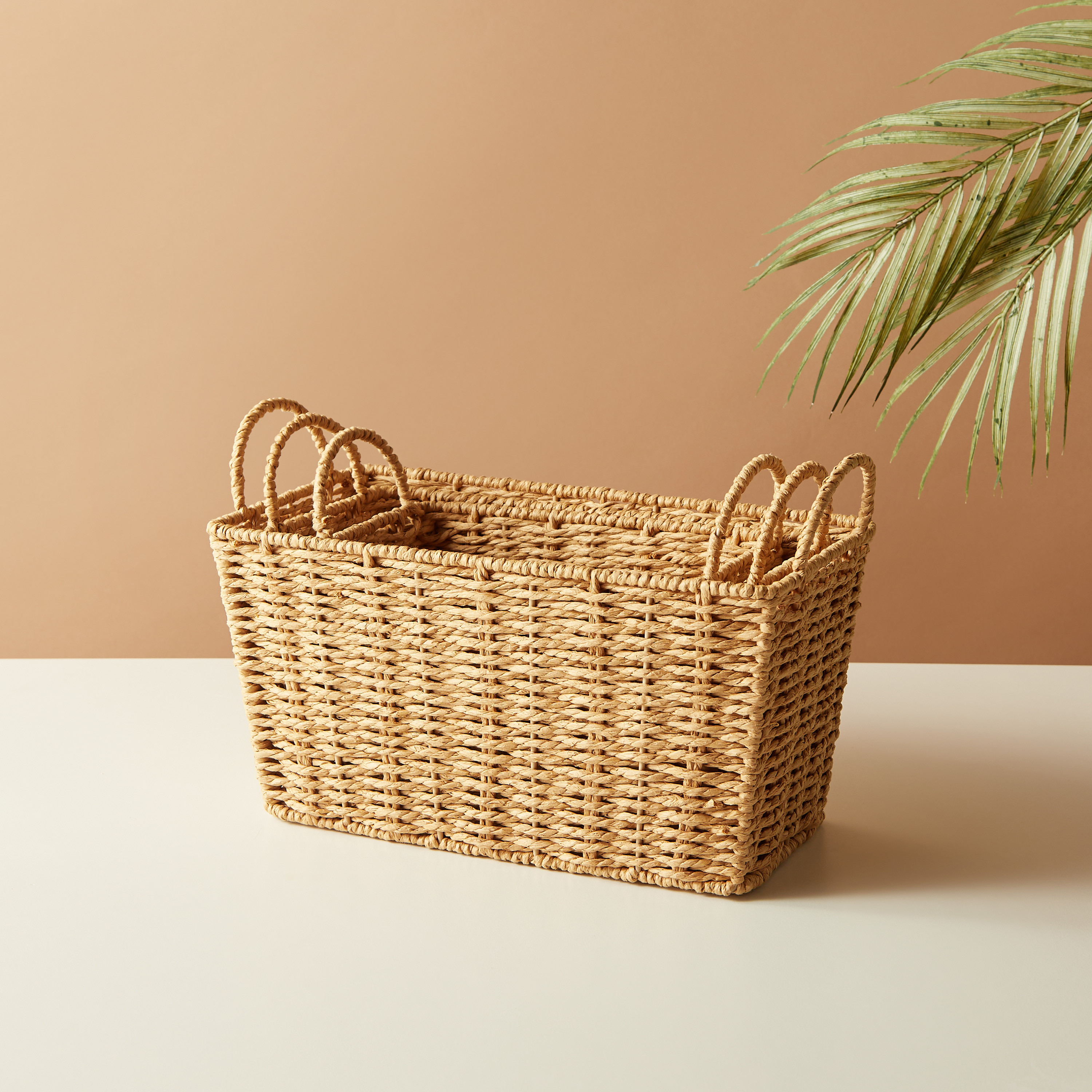 Weave Textured 3-Piece Decorative Basket Set-household-storage-storagesolutions-storageboxesandbaskets-image-1