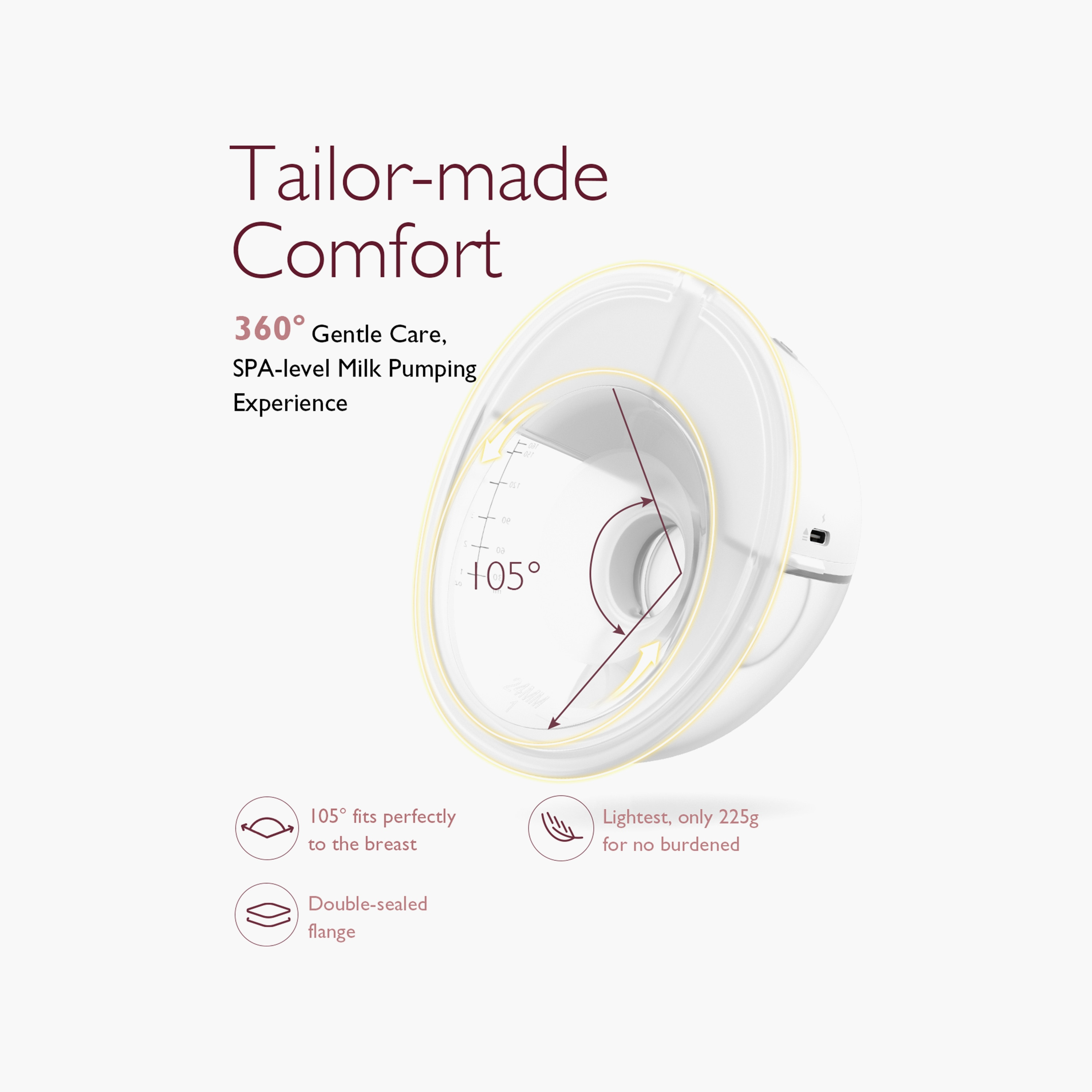 Momcozy M5 Wearable Electric Breast Pump with Double-Sealed Flange, Grey-baby-feeding-breastfeedingandcare-image-2