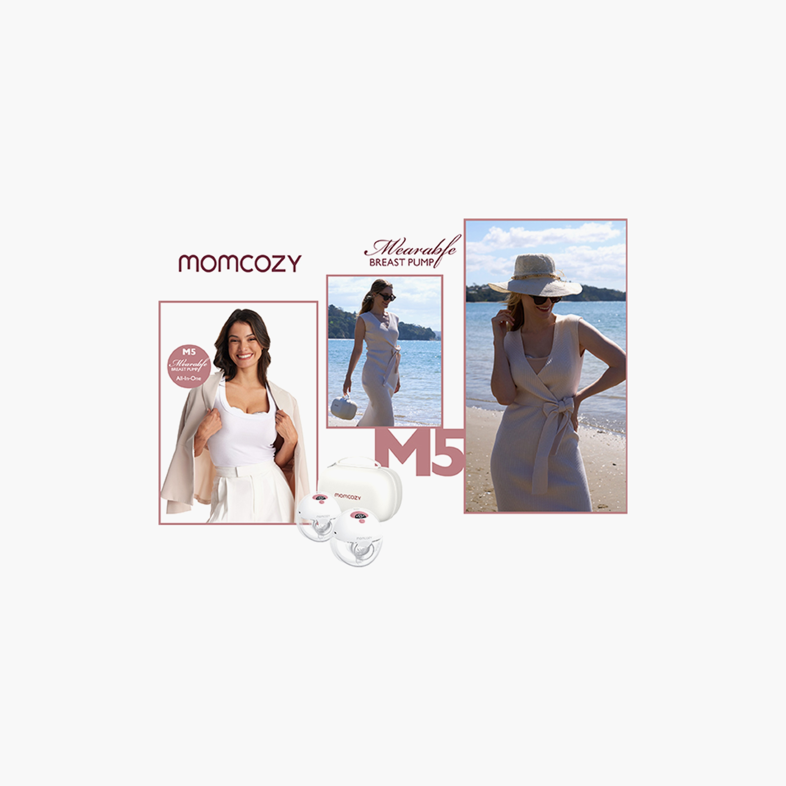 Momcozy Pack of 2 M5 Double Wearable Electric Breast Pump with Double-Sealed Flange, Grey-baby-feeding-breastfeedingandcare-image-6