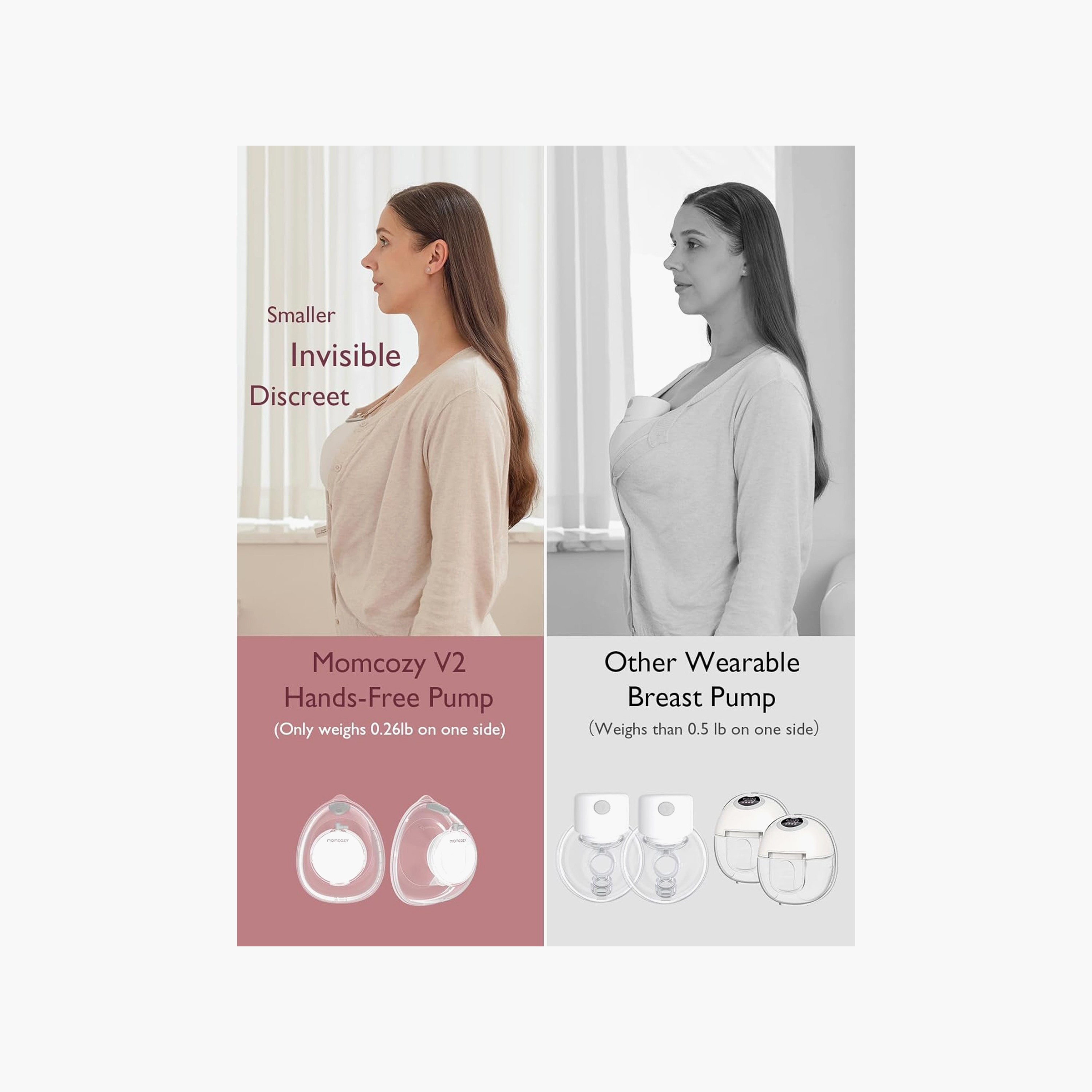 Momcozy V2 Ultra-Light Double Wearable Electric Breast Pump-baby-feeding-breastfeedingandcare-image-2