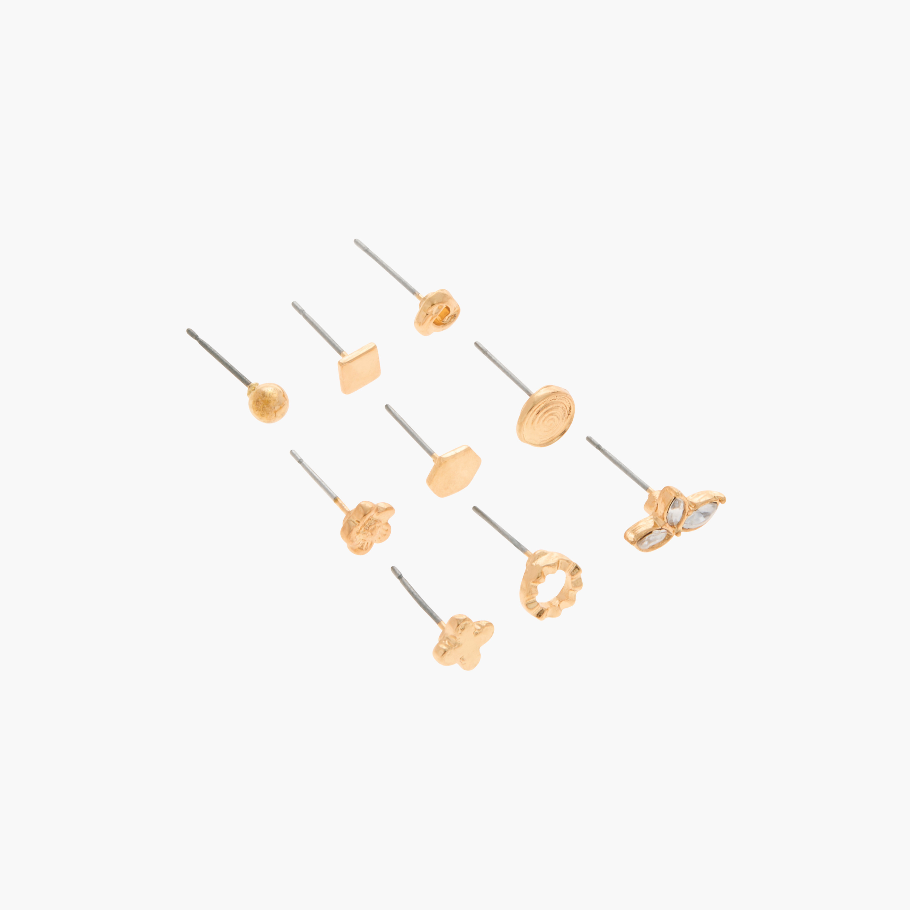 Embellished Stud Earrings with Pushback Closure - Set of 9-women-watchesandjewellery-jewellery-earrings-image-2