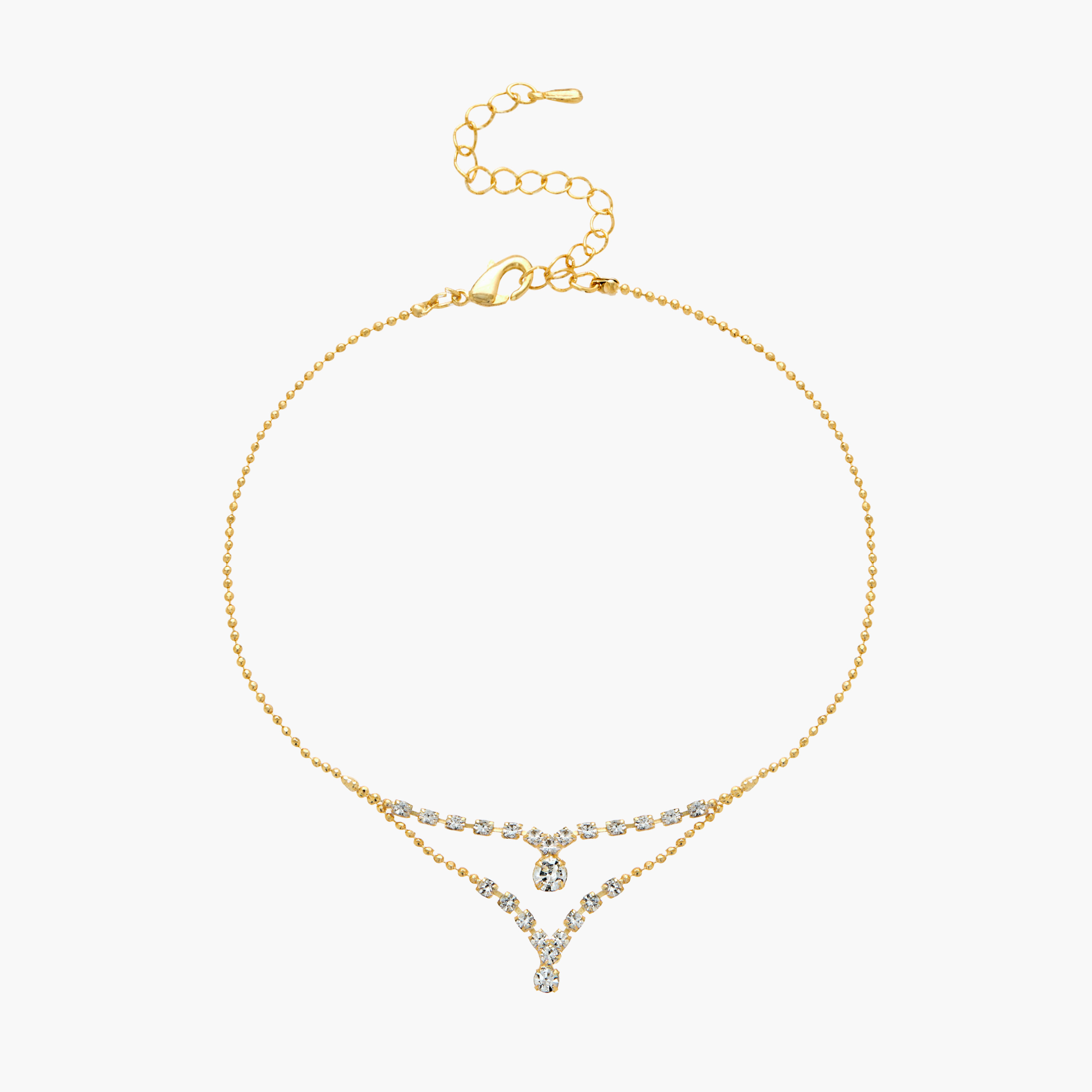 خلخال مزيّن بالخرز بمشبك إغلاق-women-watchesandjewellery-jewellery-anklets-image-2