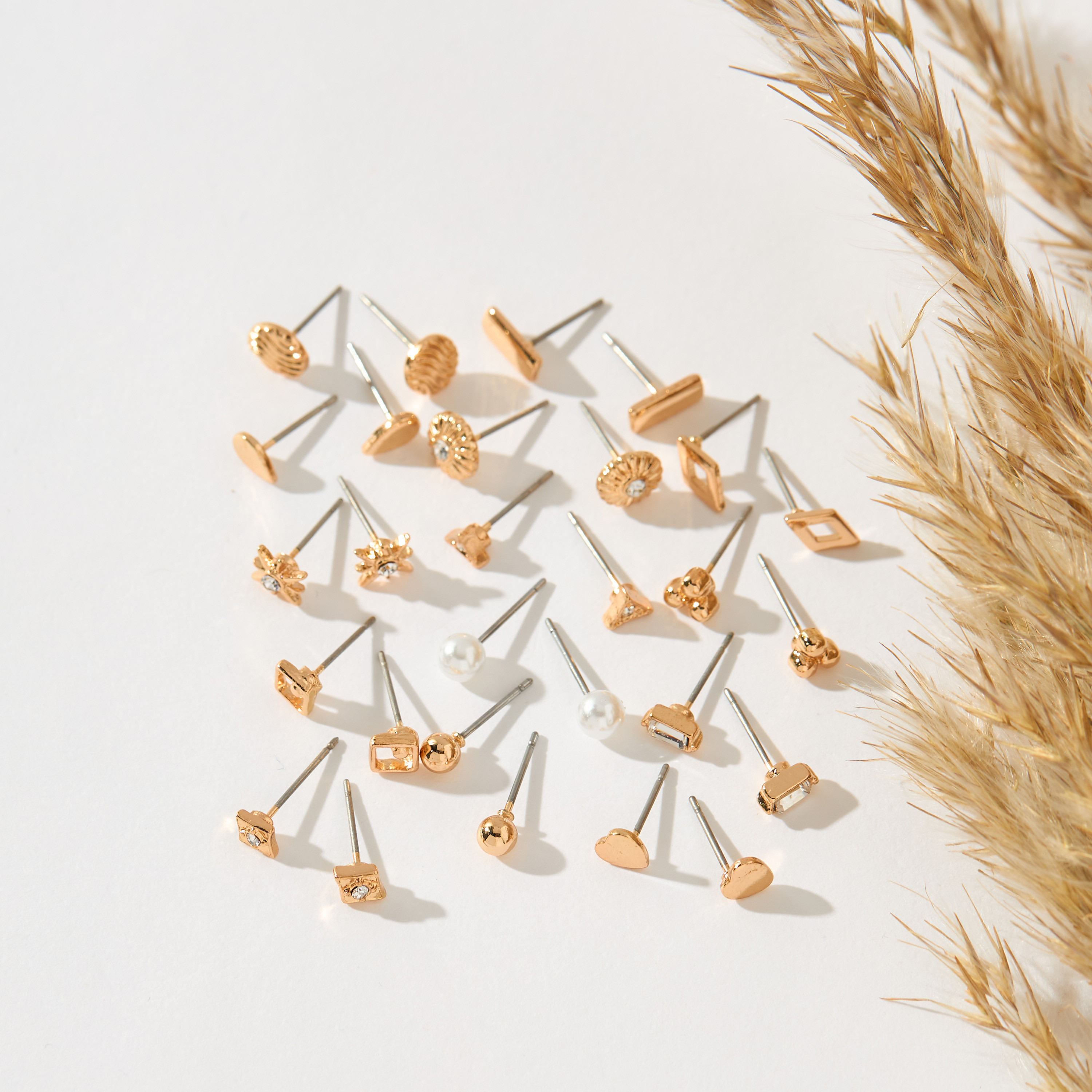 Assorted Earrings with Pushback Closure - Set of 14-women-watchesandjewellery-jewellery-earrings-image-1