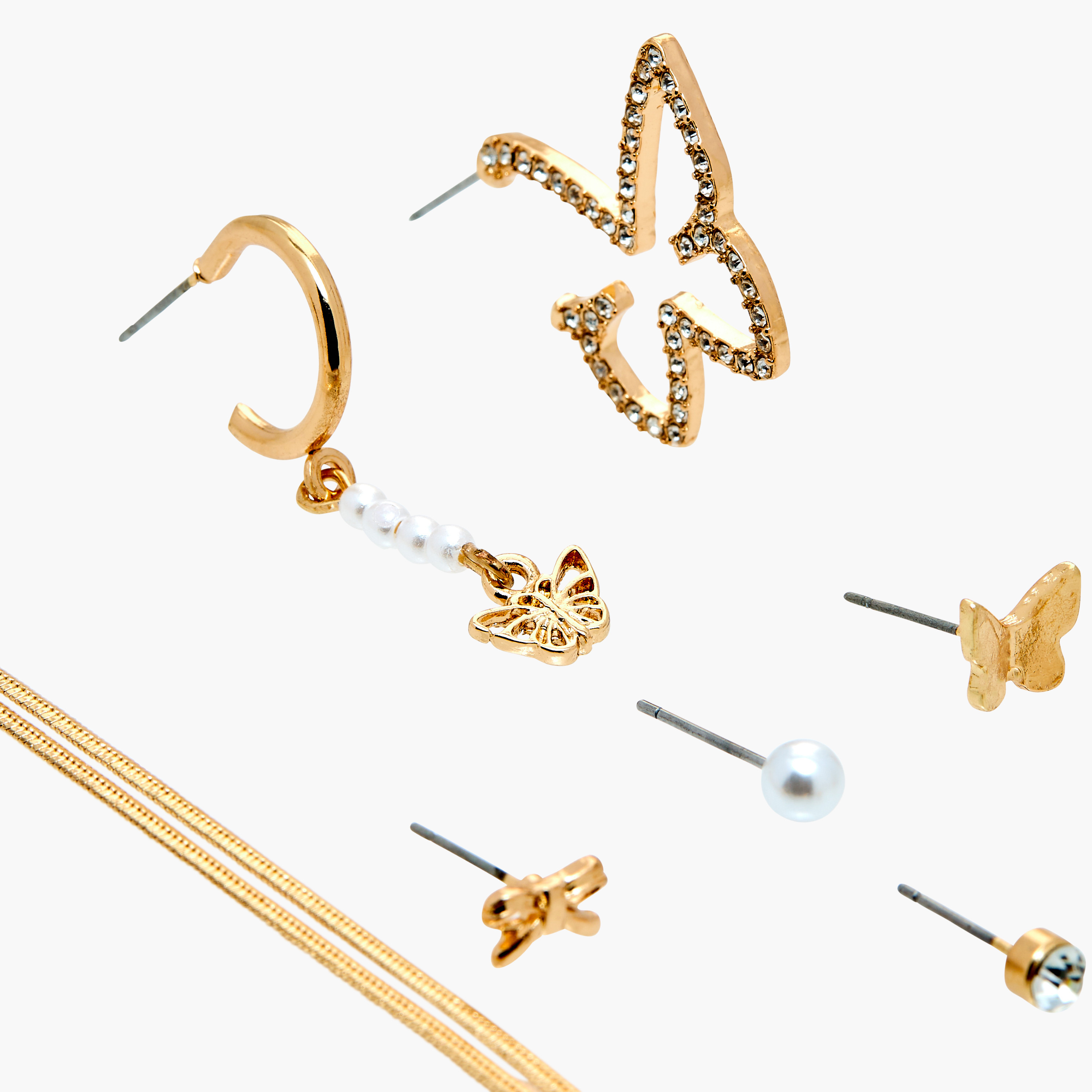 Embellished Earrings with Pushback Closure - Set of 9-women-watchesandjewellery-jewellery-earrings-image-3