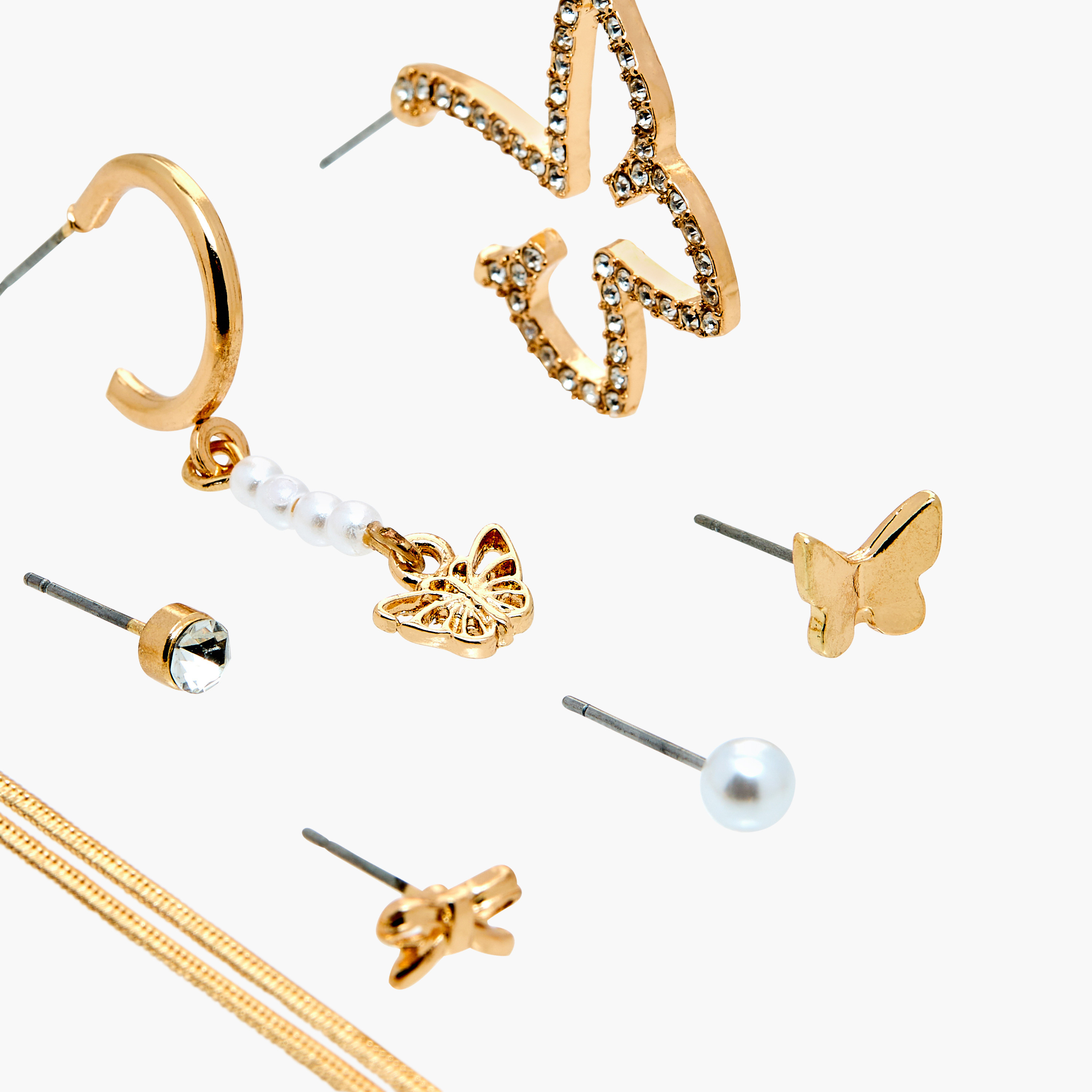 Embellished Earrings with Pushback Closure - Set of 9-women-watchesandjewellery-jewellery-earrings-image-4