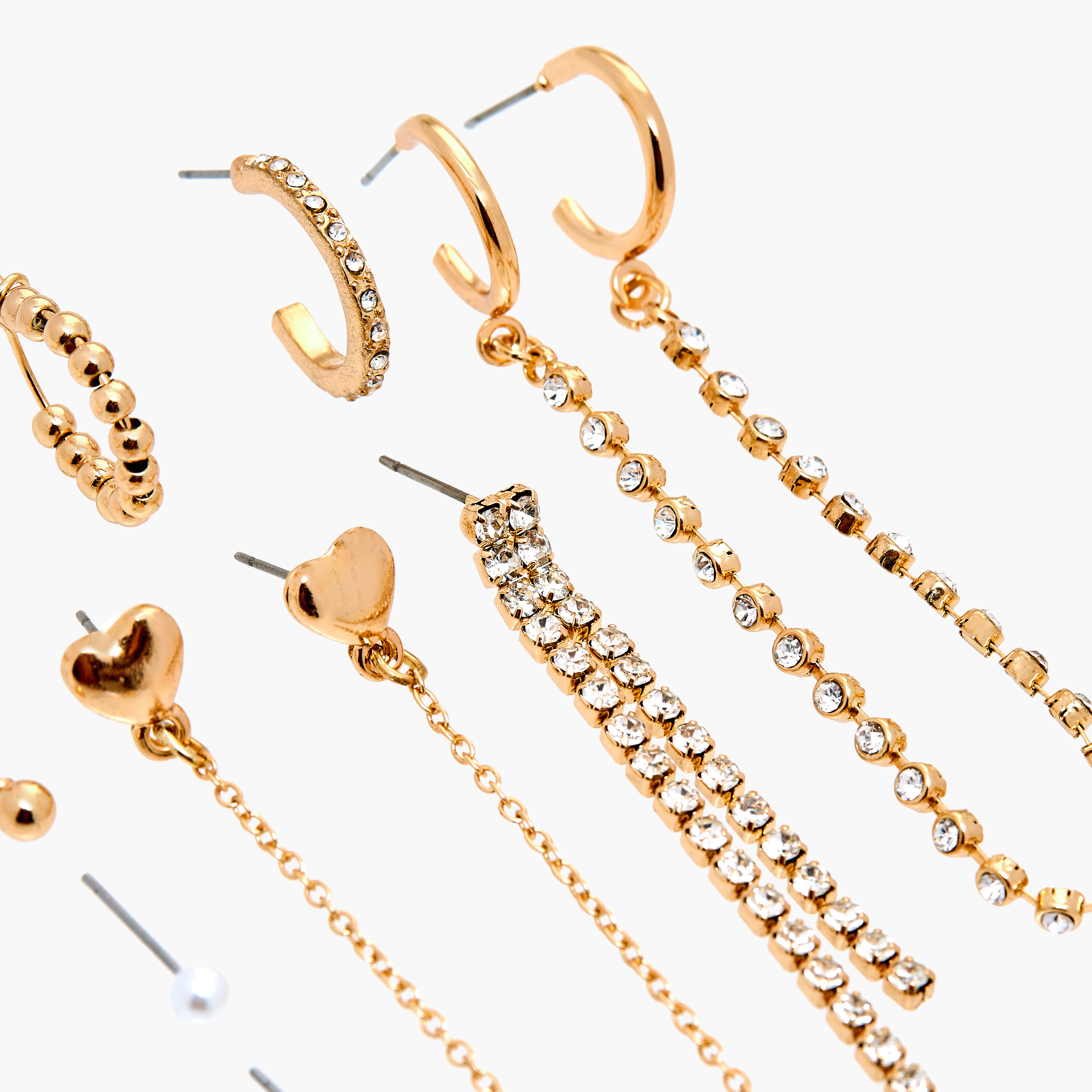 Embellished Earrings with Pushback Closure - Set of 9-women-watchesandjewellery-jewellery-earrings-image-4