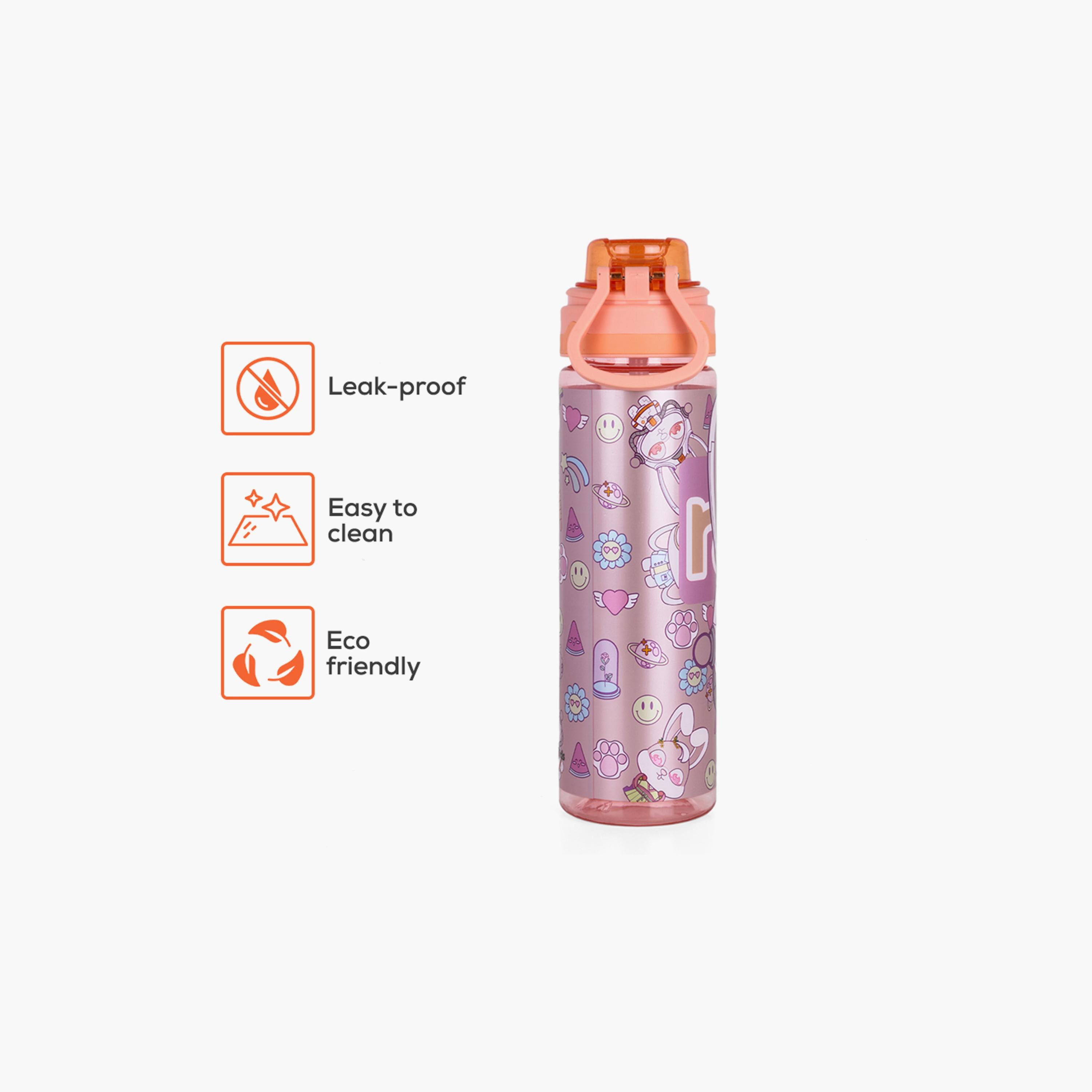 Nova Kids BPA Free Water Bottle with Straw, Orange, 700 ml-school-waterbottles-image-5