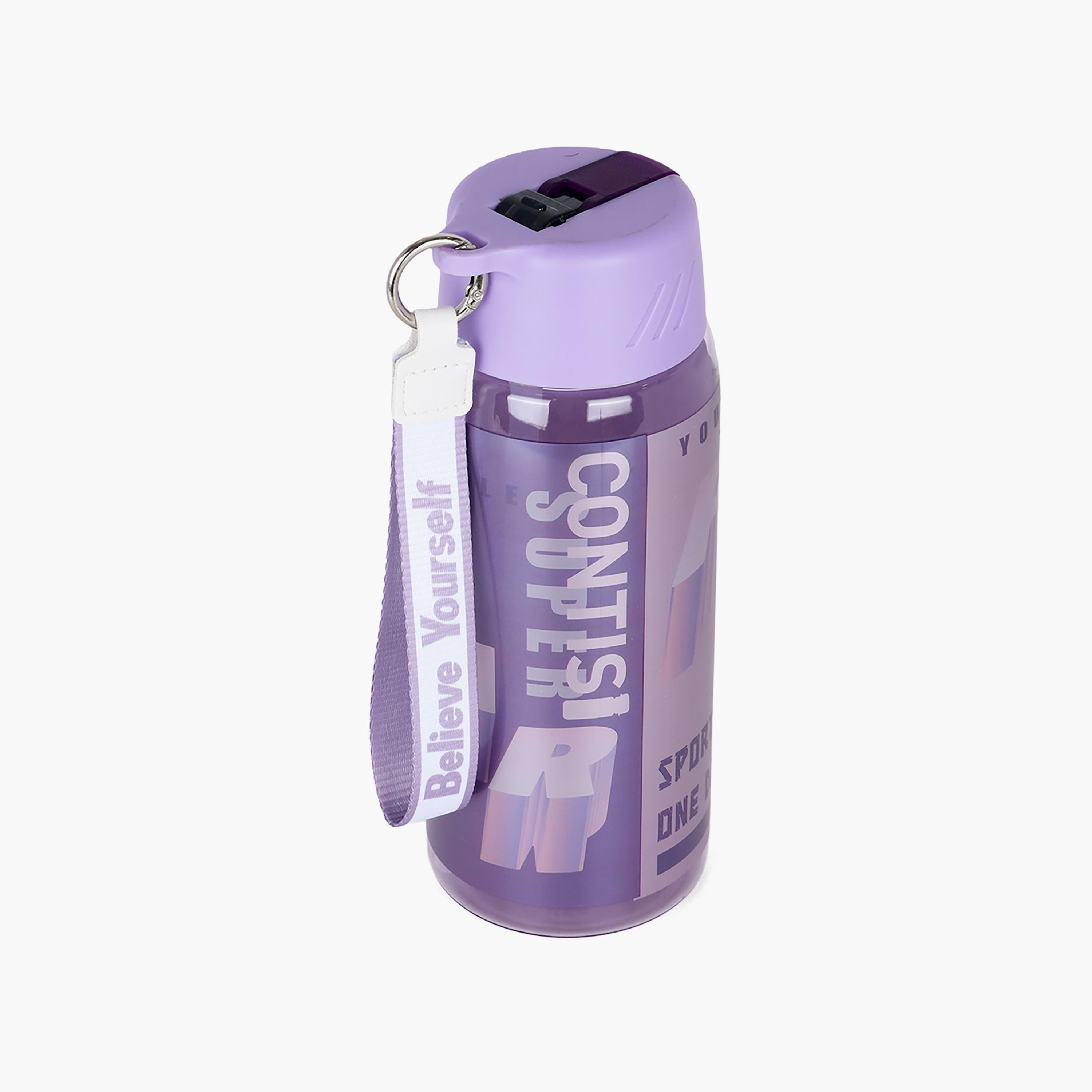 زجاجة مياه خالية من مادة BPA مع ماصة من نوفا كيدز، بنفسجي، 750 مل-school-waterbottles-image-2