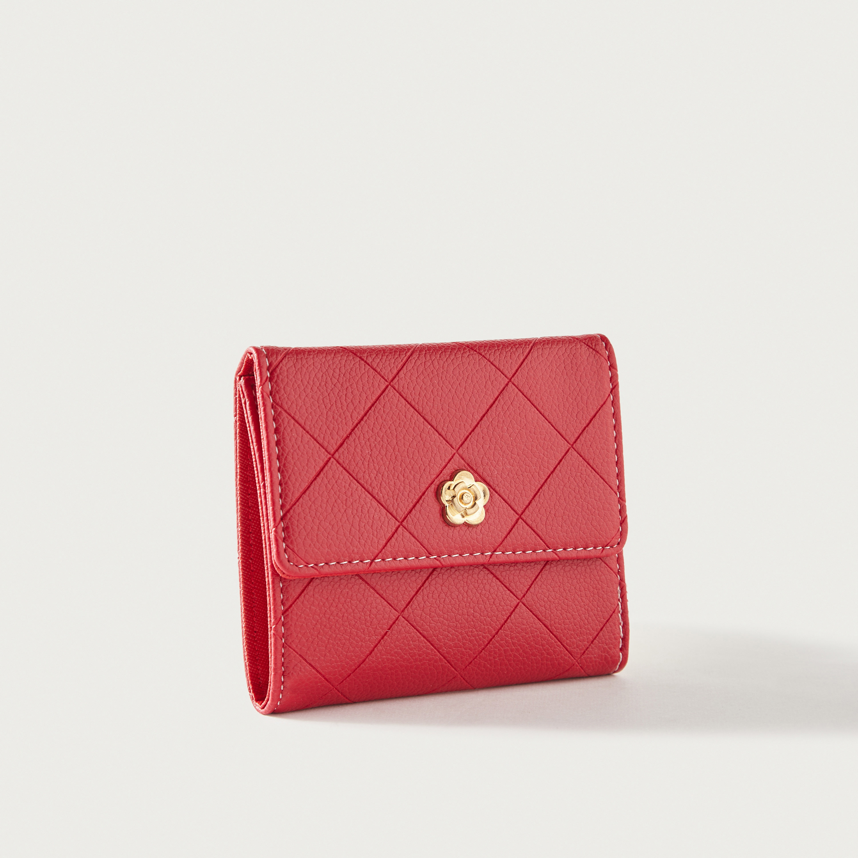 Sasha Quilted Tri-Fold Wallet with Flap Closure-women-bagsandwallets-wallets-image-2