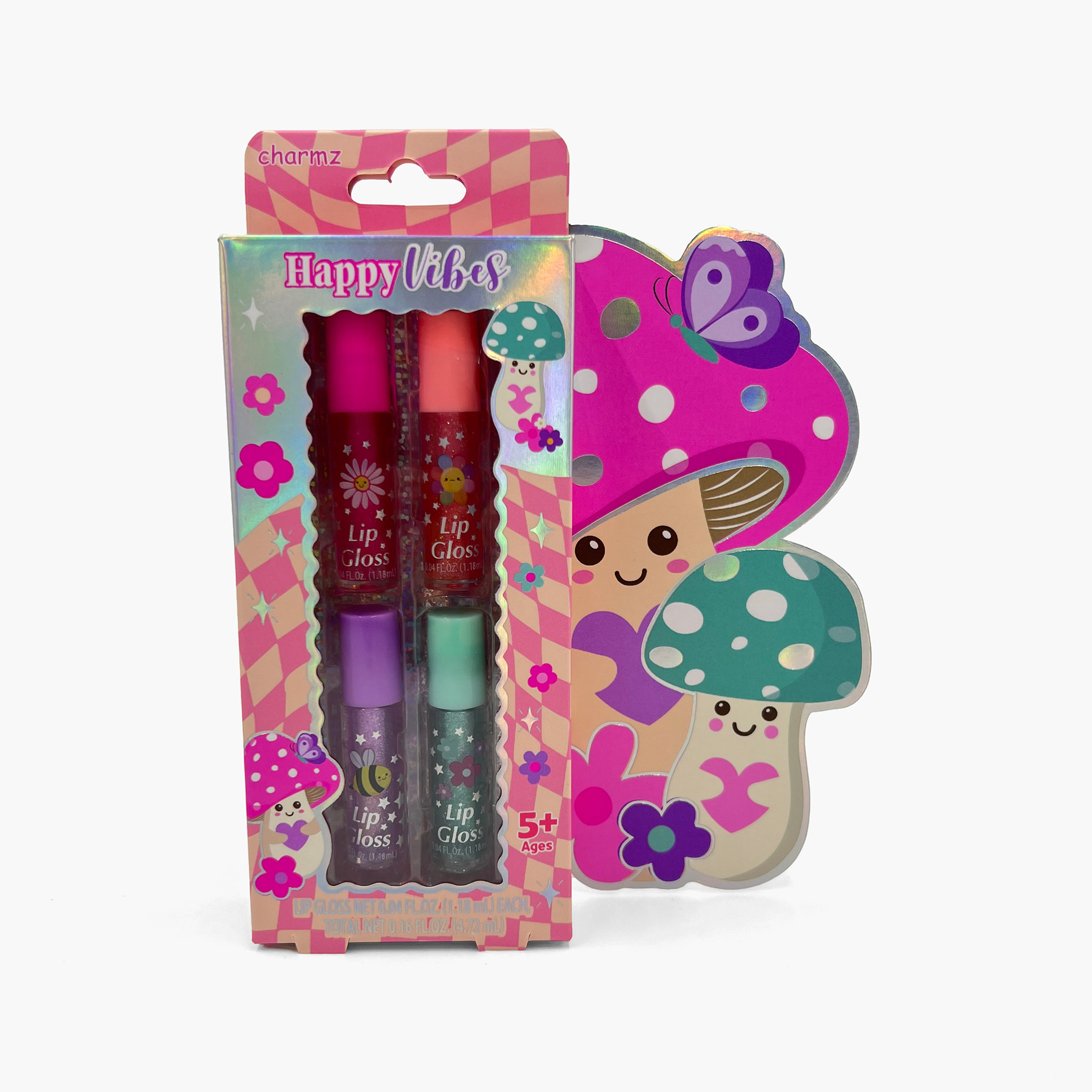 مجموعة ملمع شفاه هابي فايبس 4 قطع من تشارمز-toys-roleplay-makeupandcosmeticsets-image-1