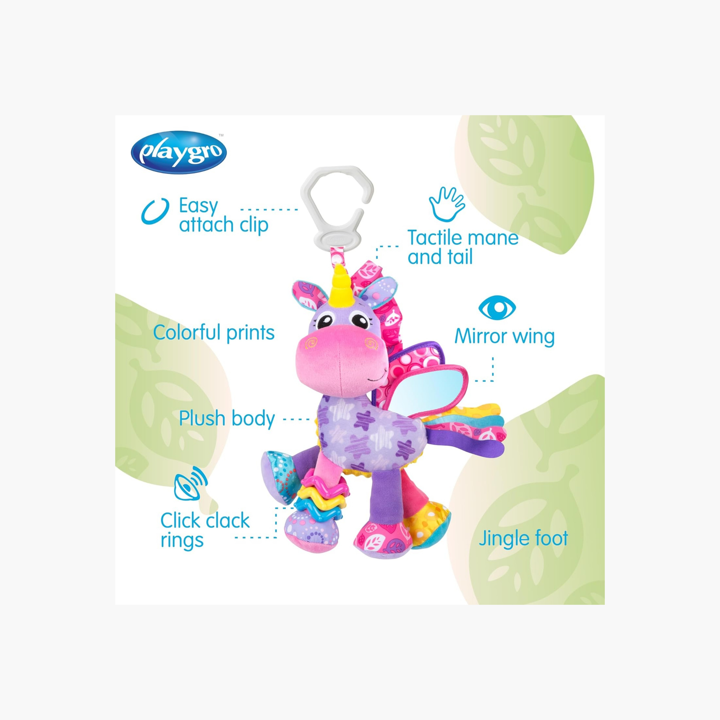Playgro Activity Friend Stella Unicorn Toy-toys-babyandtoddlertoys-strollertoys-image-5
