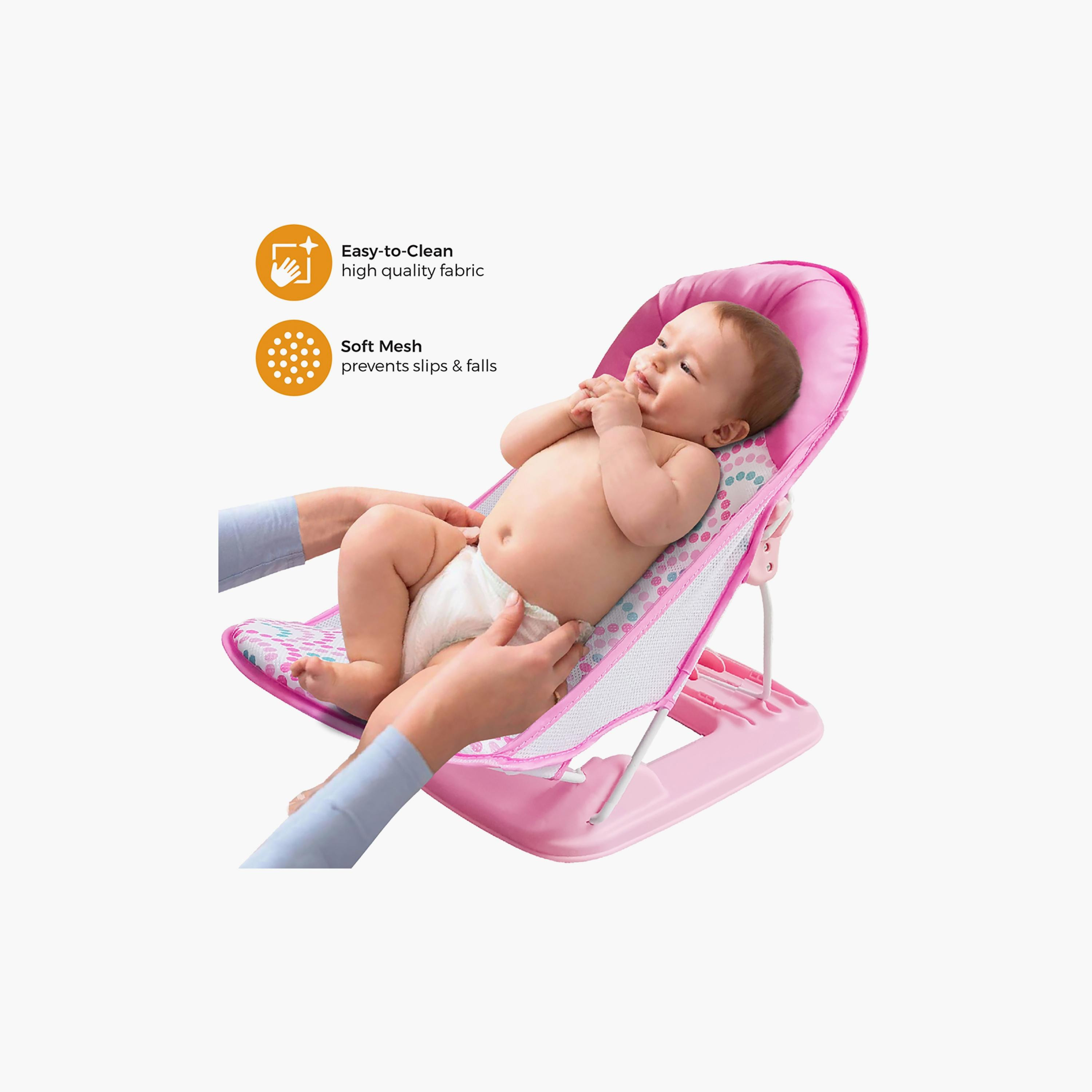 Moon Foldable Baby Bather, Pink-baby-bathandcare-bathtubs-image-5