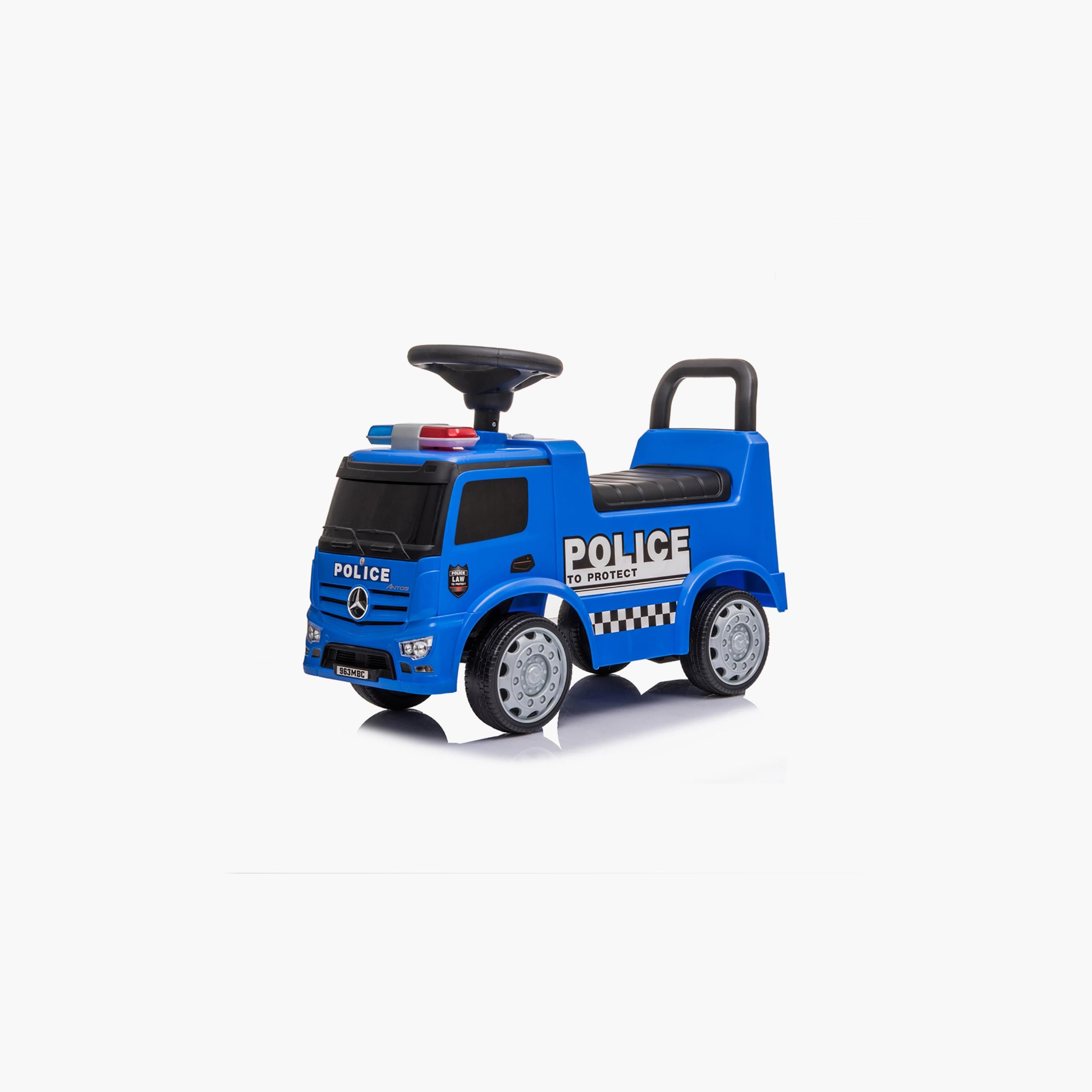 Moon Licensed Ride On Mercedes Benz Police Truck, Red, 12-36 Months-toys-outdoor-bikesandrideons-electricvehicles-image-1