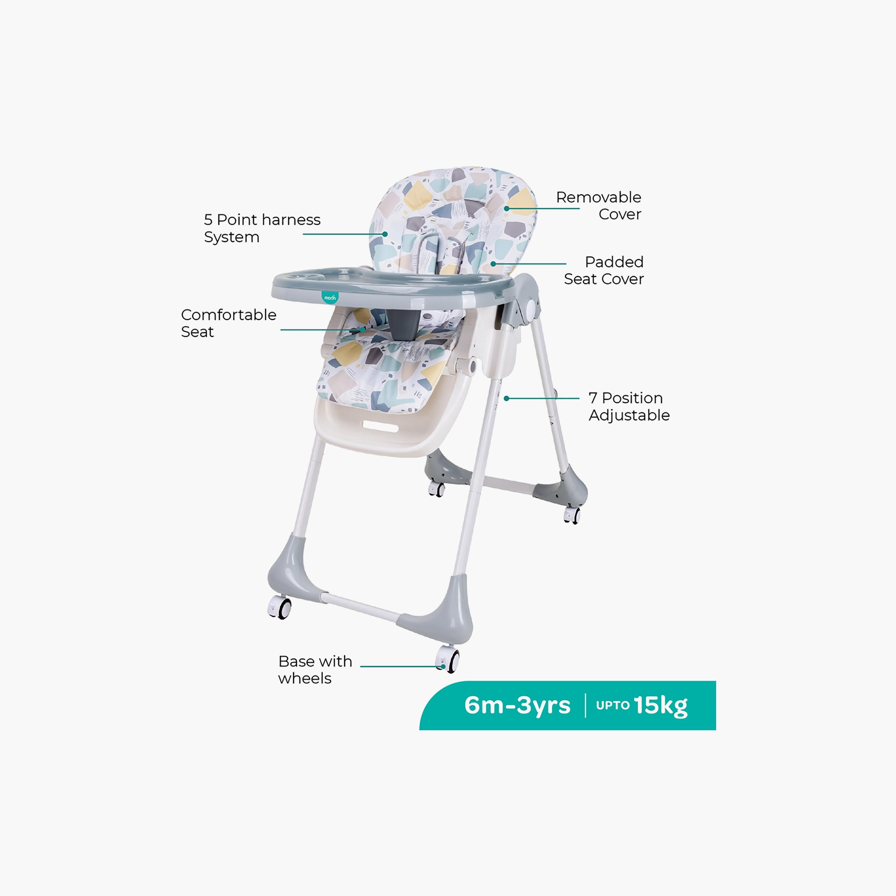 Moon Apex Baby Adjustable & Reclining Highchair-baby-feeding-highchairsandboosters-image-4