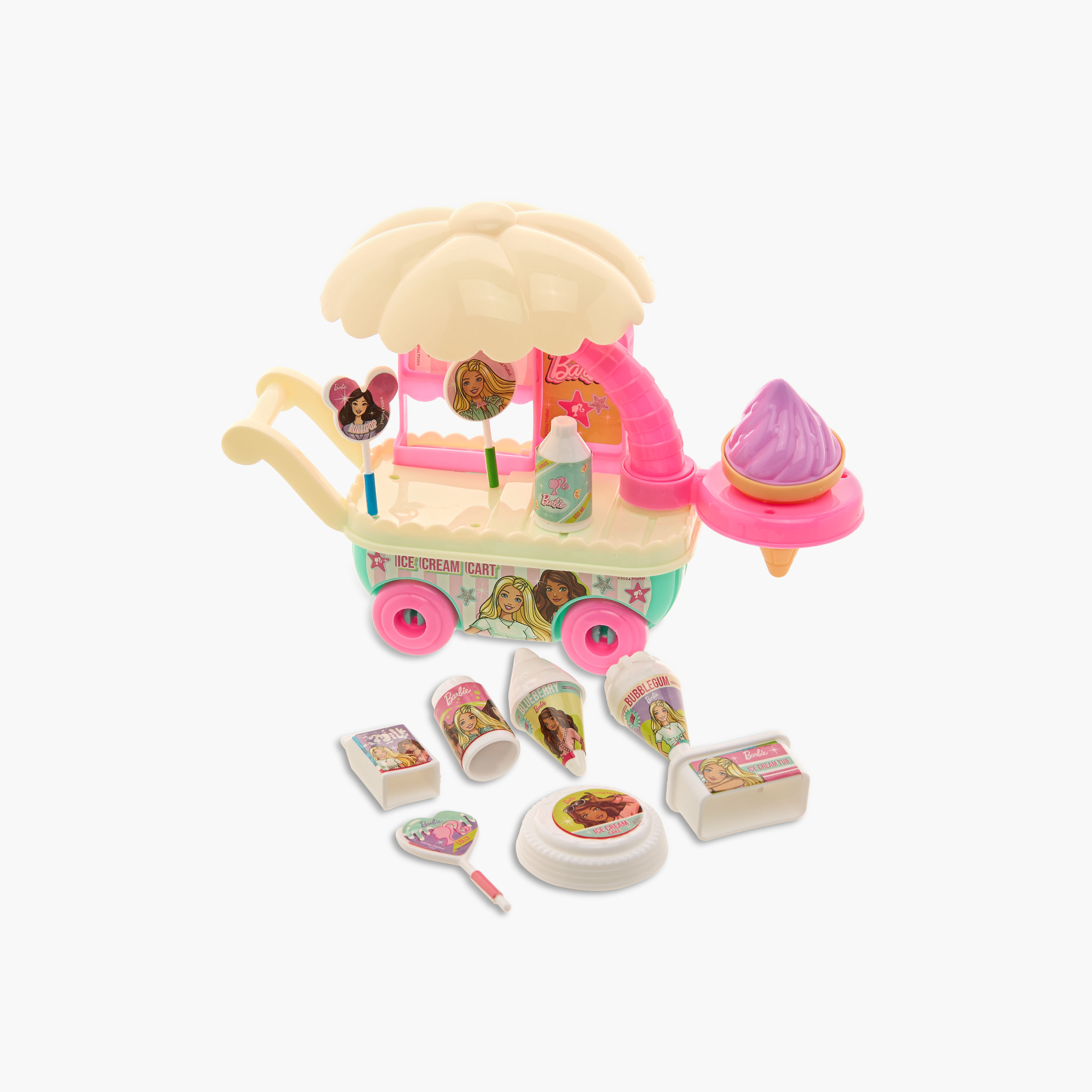 مجموعة ألعاب عربة الآيس كريم من باربي-toys-roleplay-playfoods-image-1