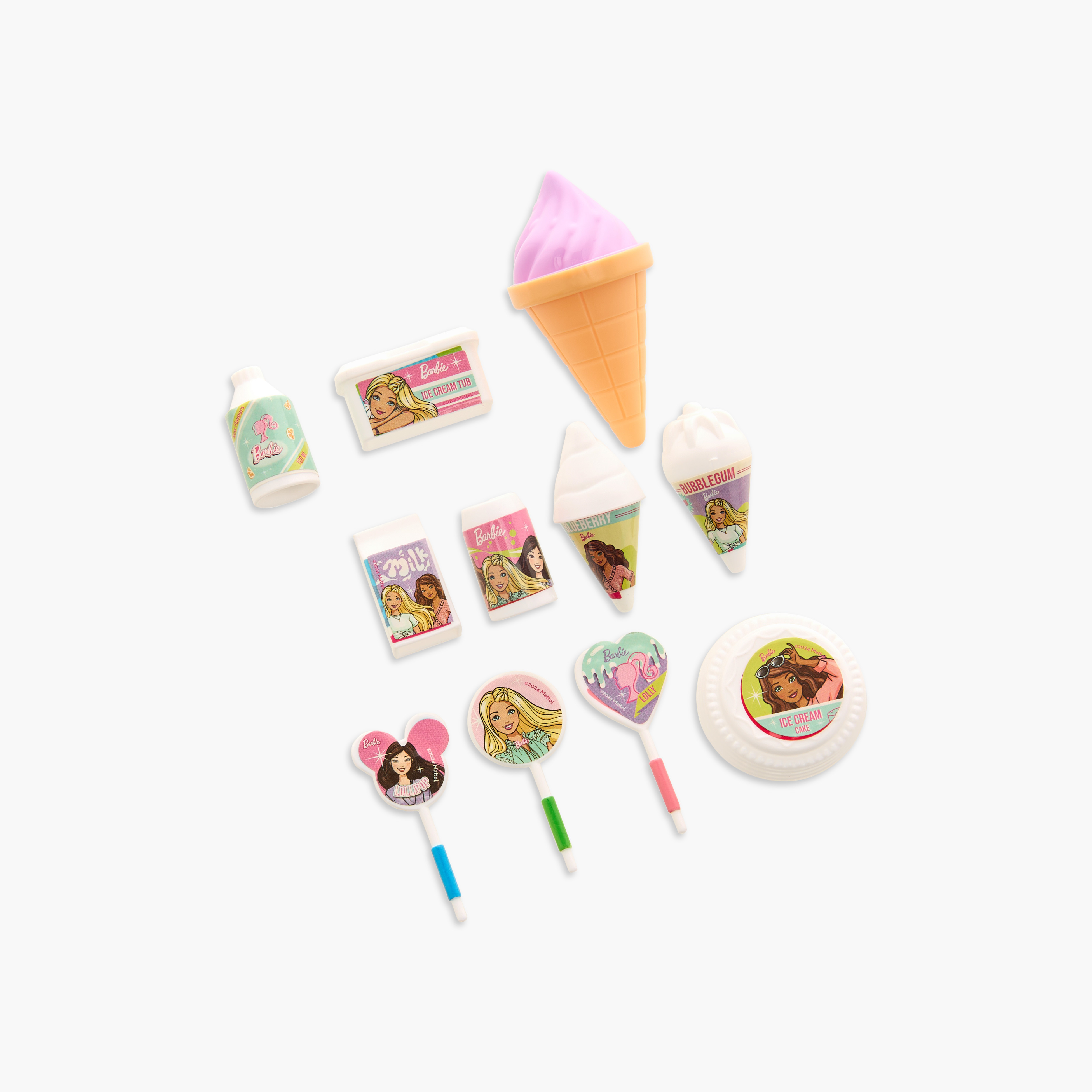 مجموعة ألعاب عربة الآيس كريم من باربي-toys-roleplay-playfoods-image-2