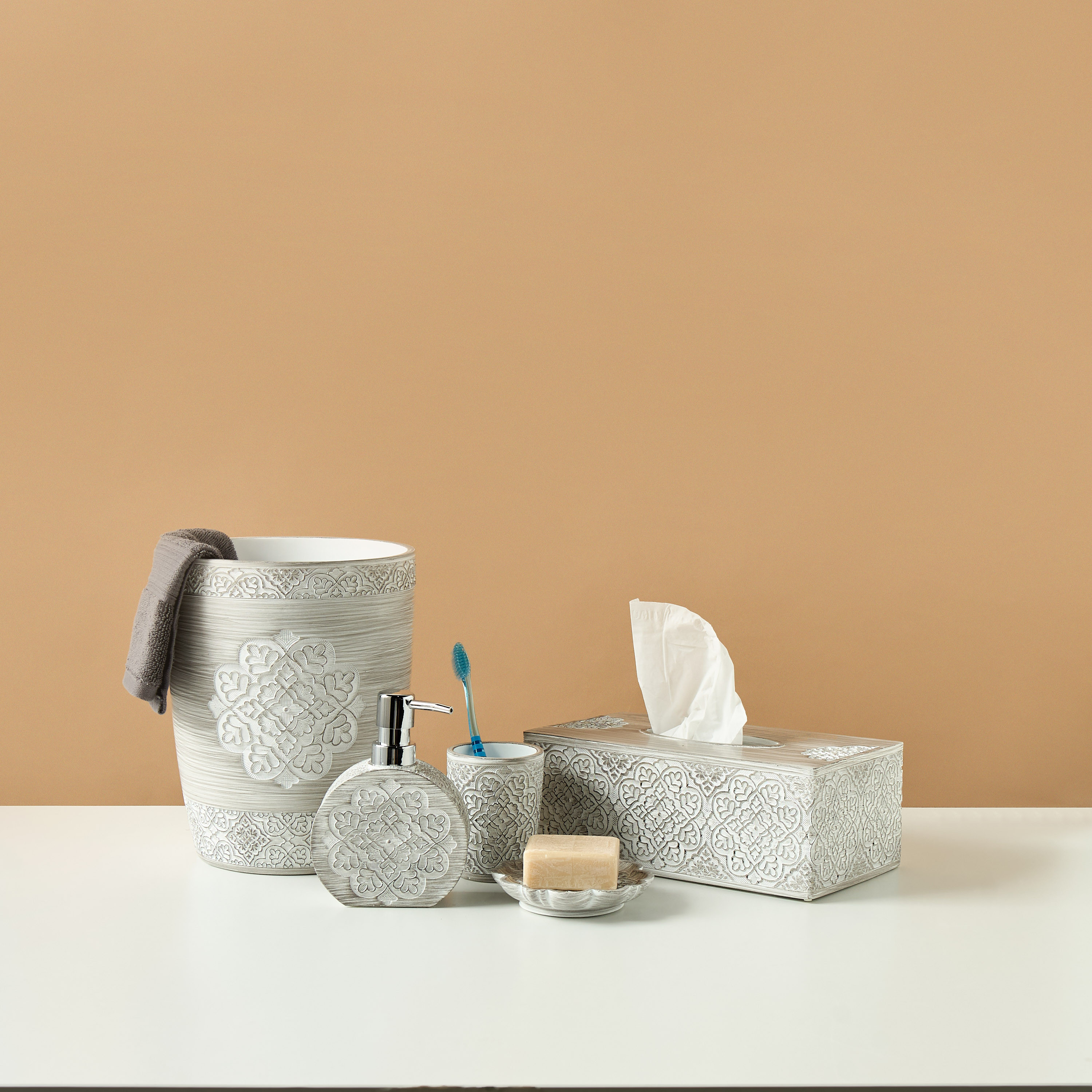 Carving Textured Waste Bin-household-bathandlaundry-wastebinsandaccessories-image-5