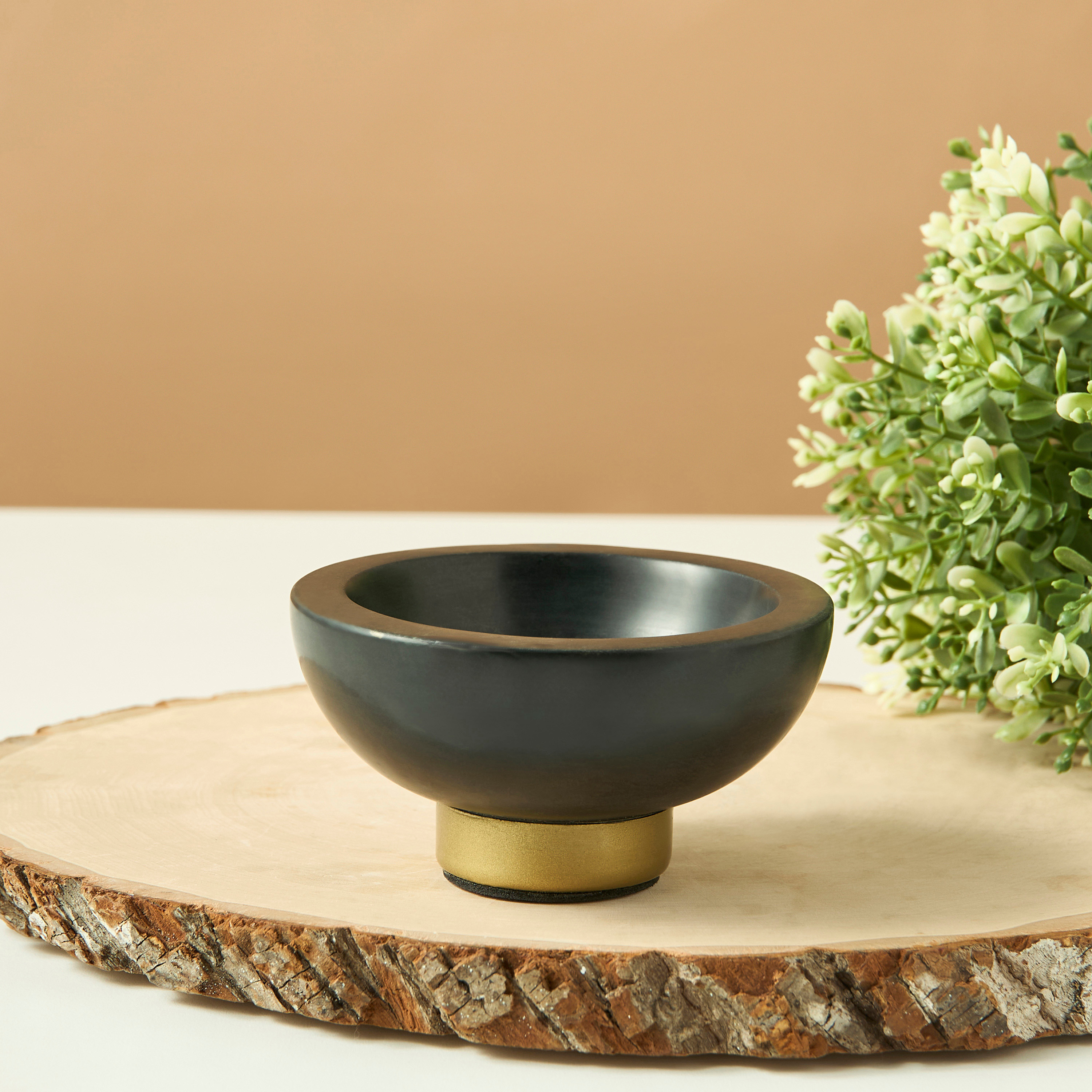 وعاء رخام بقاعدة معدنية-household-dining-dinnerware-bowls-image-1