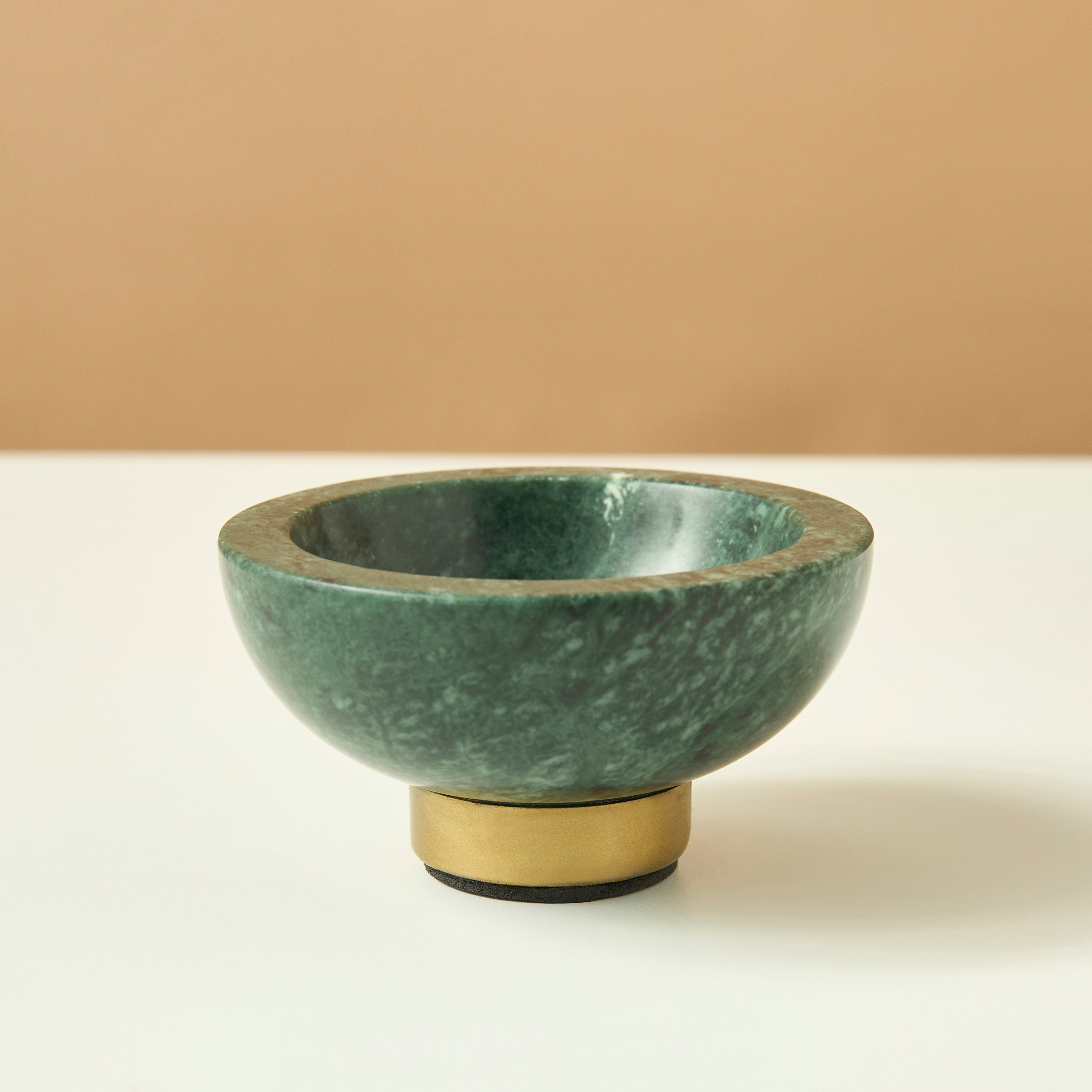 وعاء تقديم رخام بقاعدة معدنية-household-dining-dinnerware-bowls-image-2