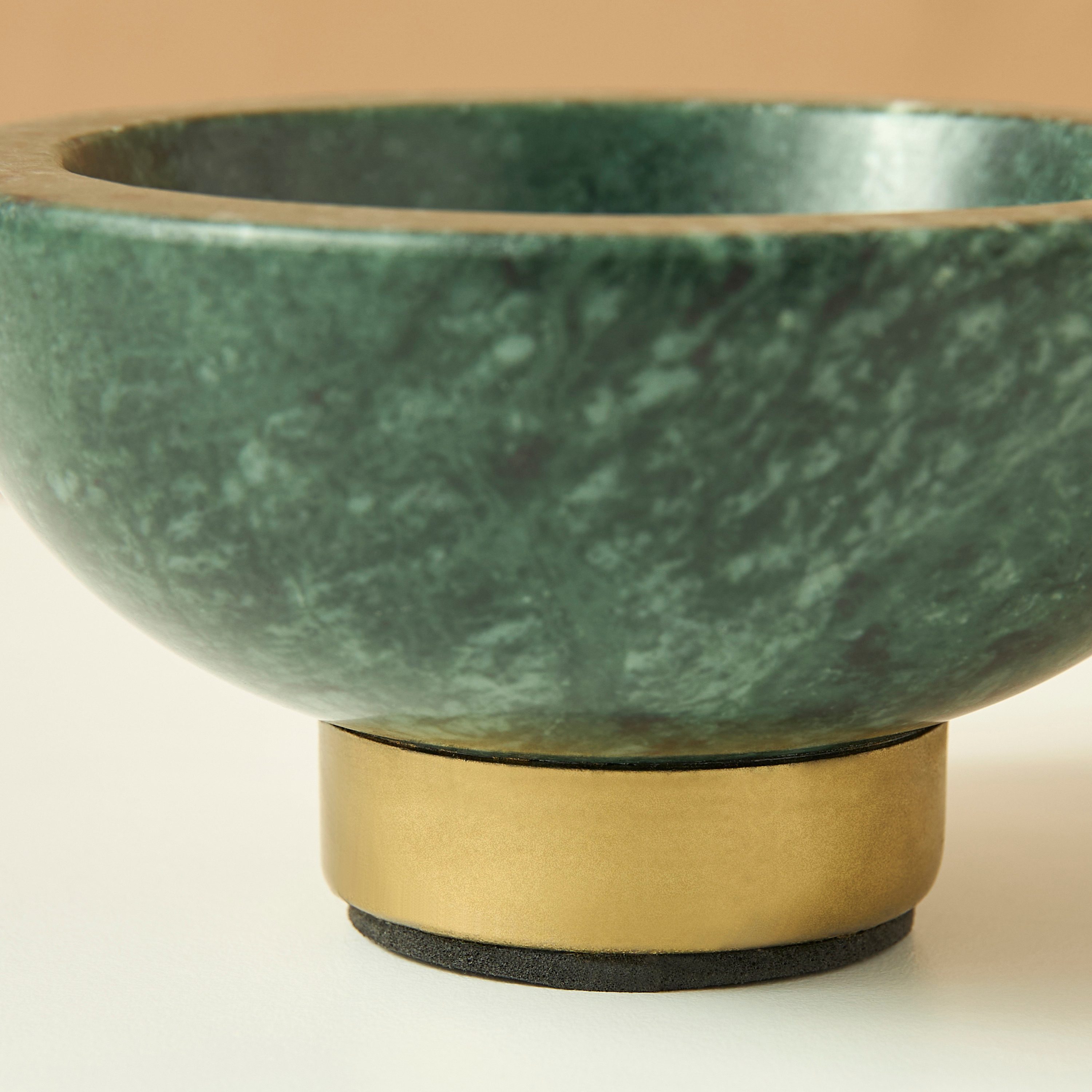 وعاء تقديم رخام بقاعدة معدنية-household-dining-dinnerware-bowls-image-5