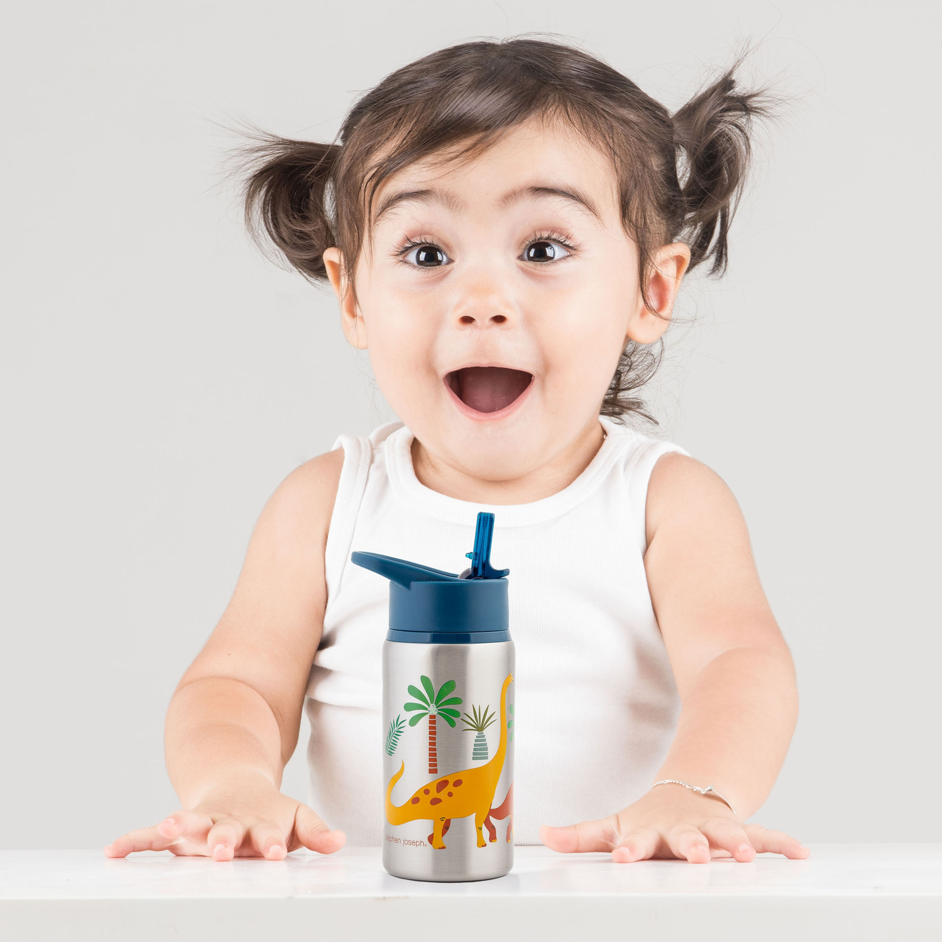 Stephen Joseph Stainless Steel Water Bottle - Dino - 532 ml-school-waterbottles-image-5