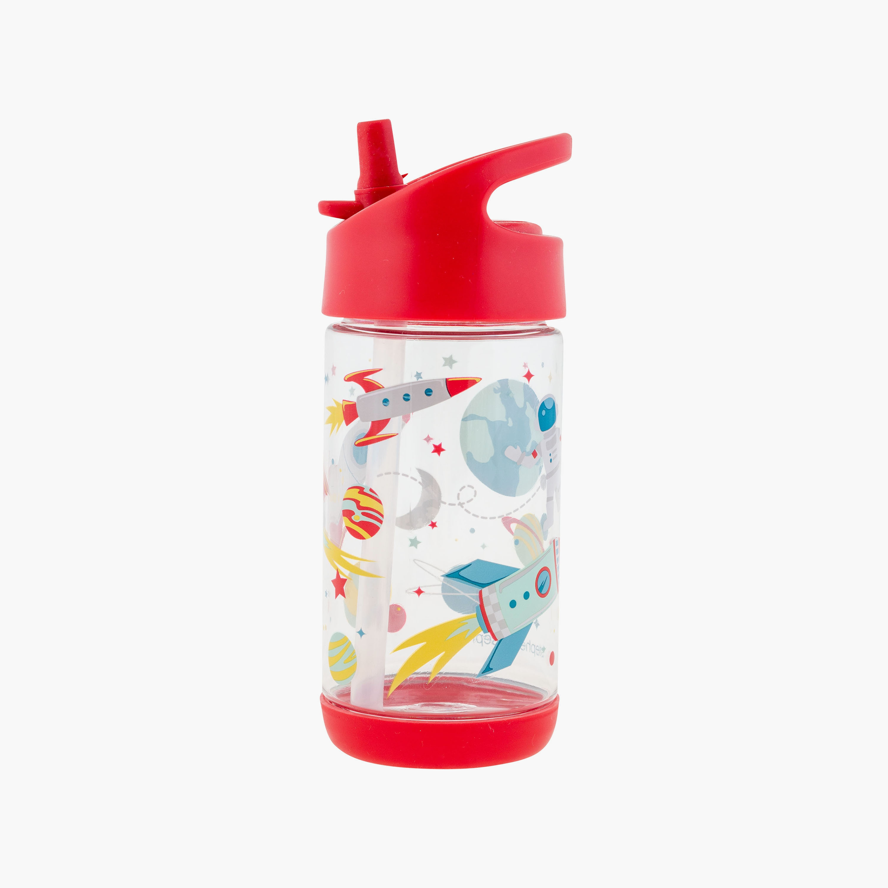 زجاجة مياه بشفاطة وغطاء علوي خالية من مادة BPA من ستيفن جوزيف، الفضاء 300 مل-school-waterbottles-image-3