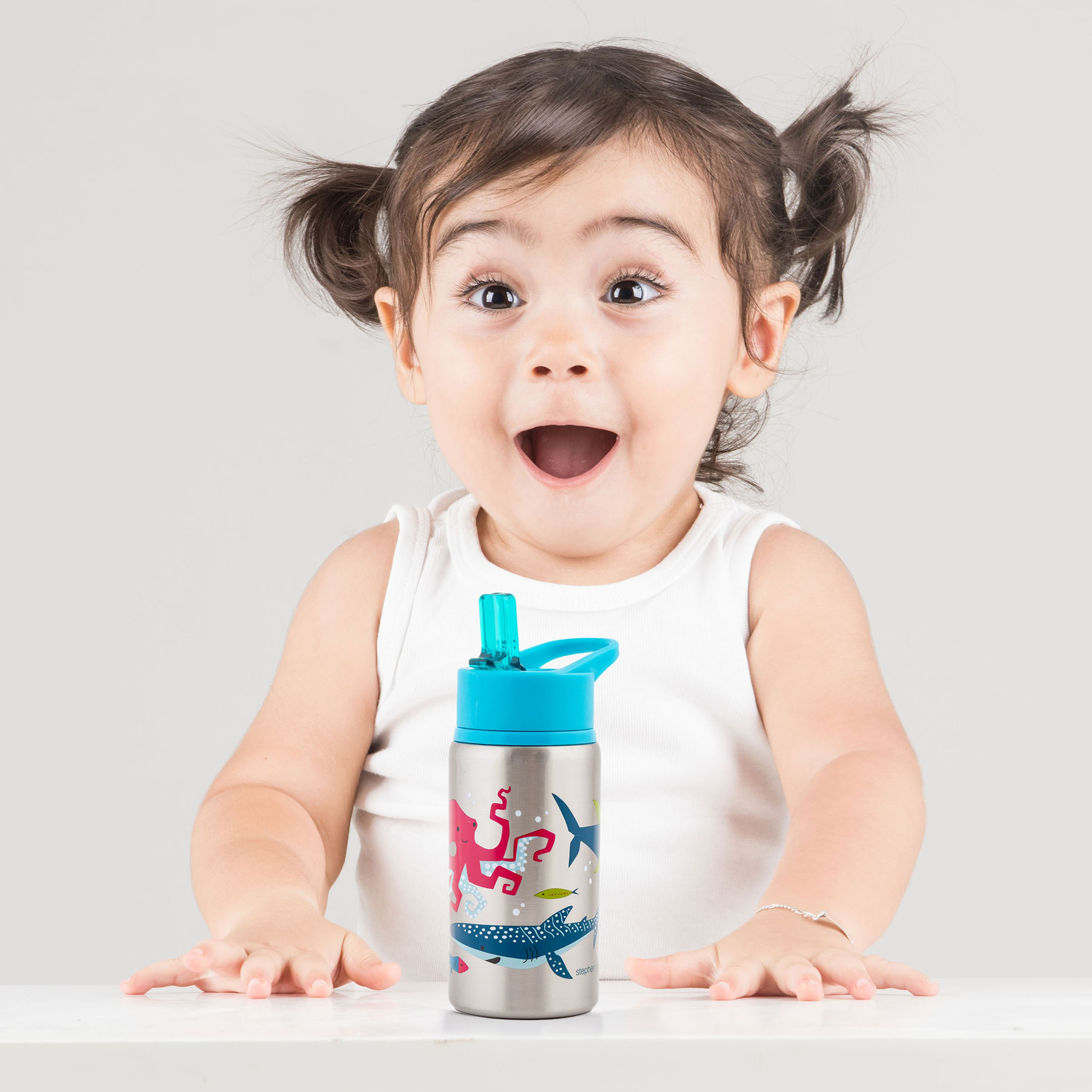 Stephen Joseph Stainless Steel Water Bottle - Shark - 532 ml-school-waterbottles-image-5