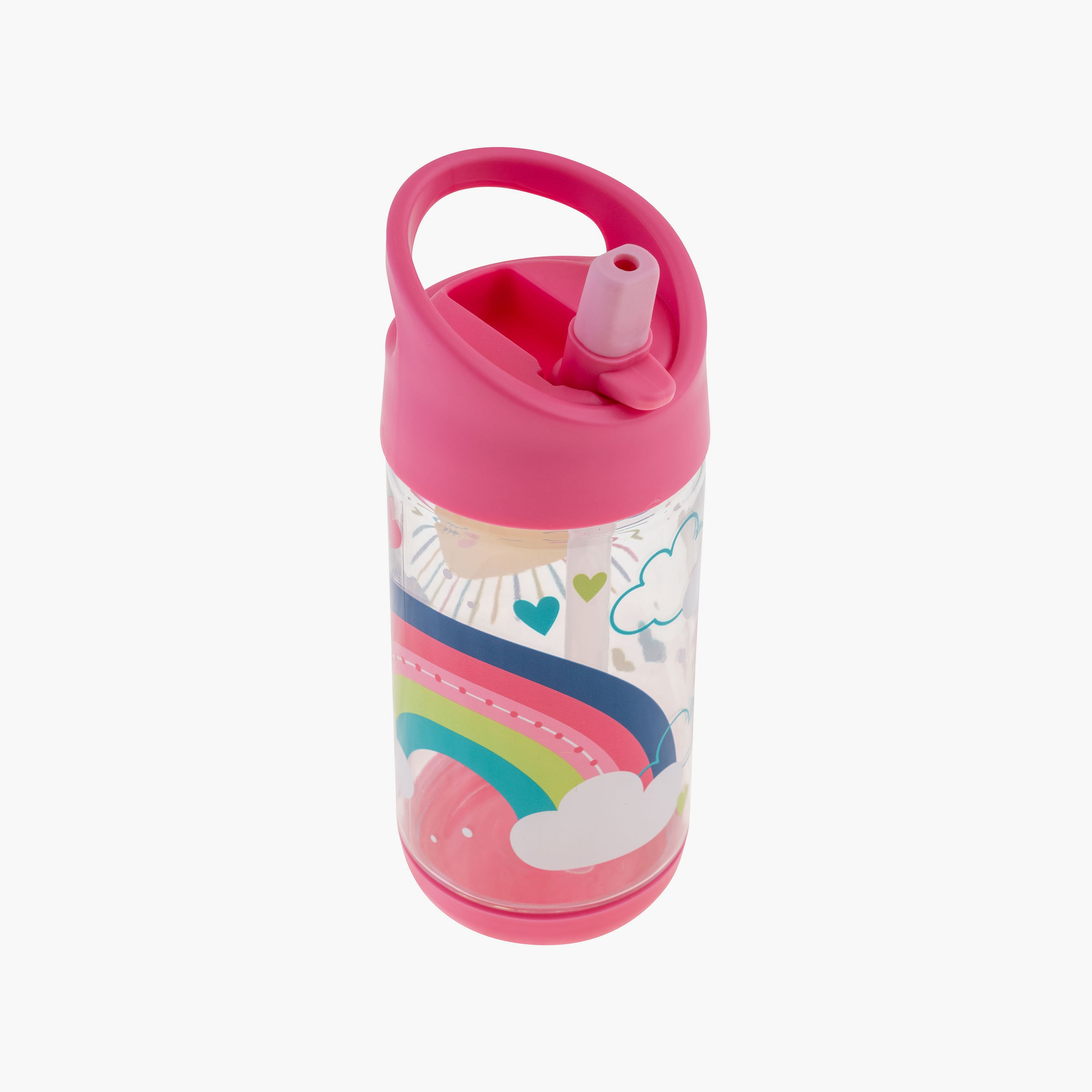 زجاجة مياه بشفاطة وغطاء علوي خالية من مادة BPA من ستيفن جوزيف، قوس قزح، 300 مل-school-waterbottles-image-1