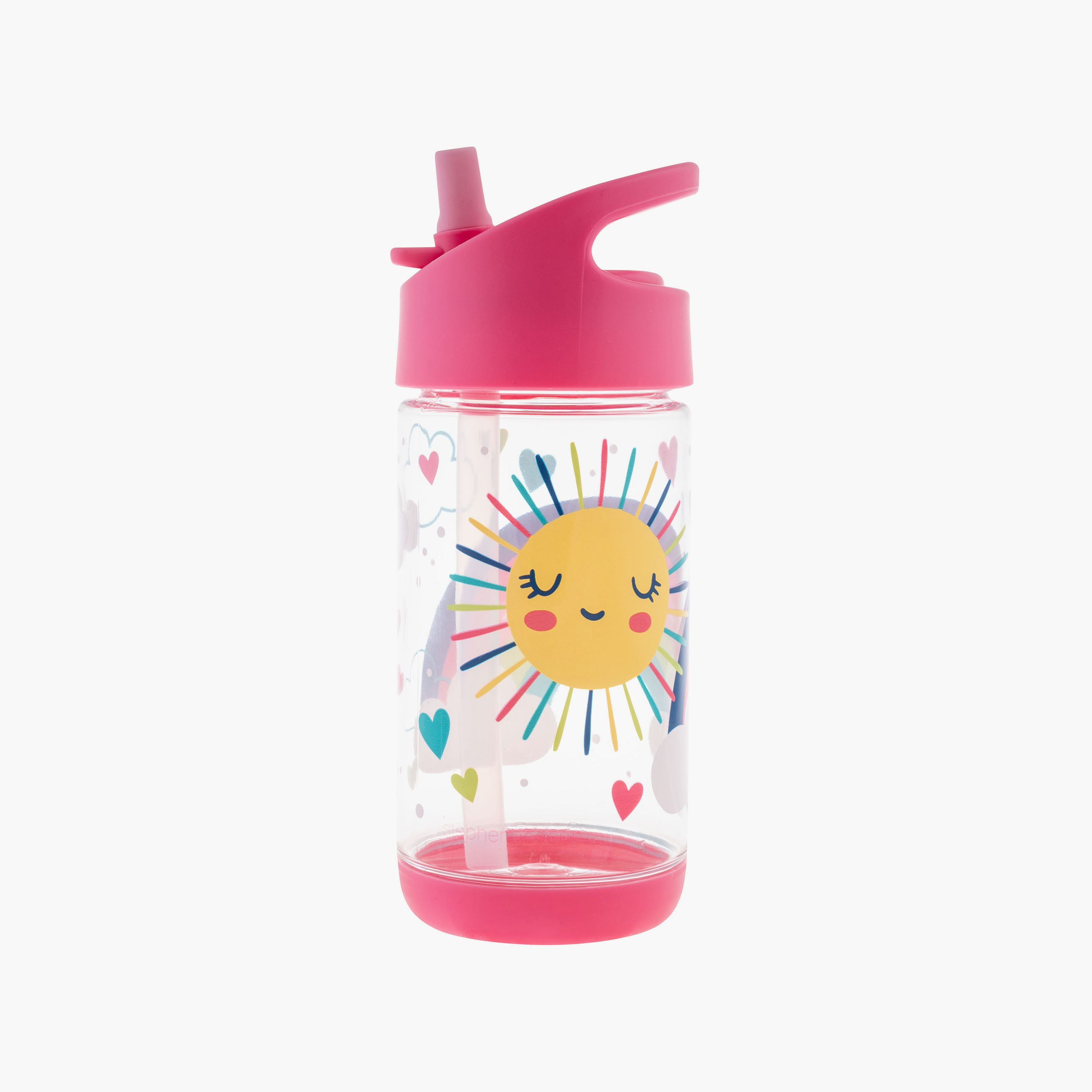 زجاجة مياه بشفاطة وغطاء علوي خالية من مادة BPA من ستيفن جوزيف، قوس قزح، 300 مل-school-waterbottles-image-3