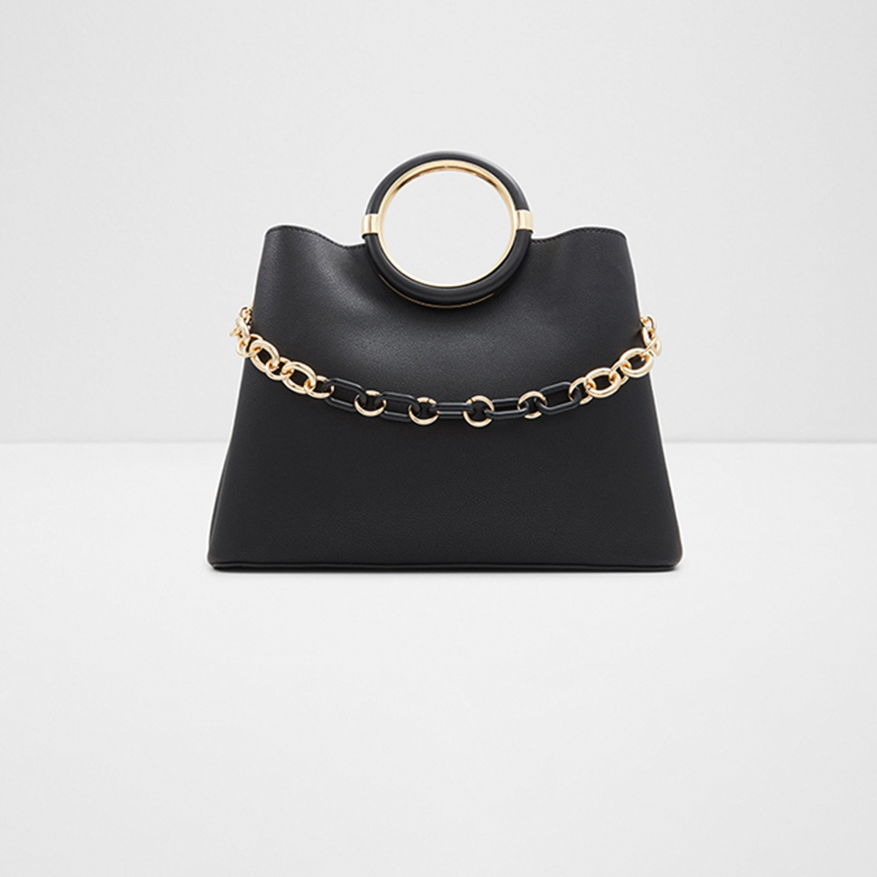 Aldo Dovie Textured Double Handle Satchel Bag with Magnetic Closure and Chain Strap-women-bagsandwallets-handbags-image-1