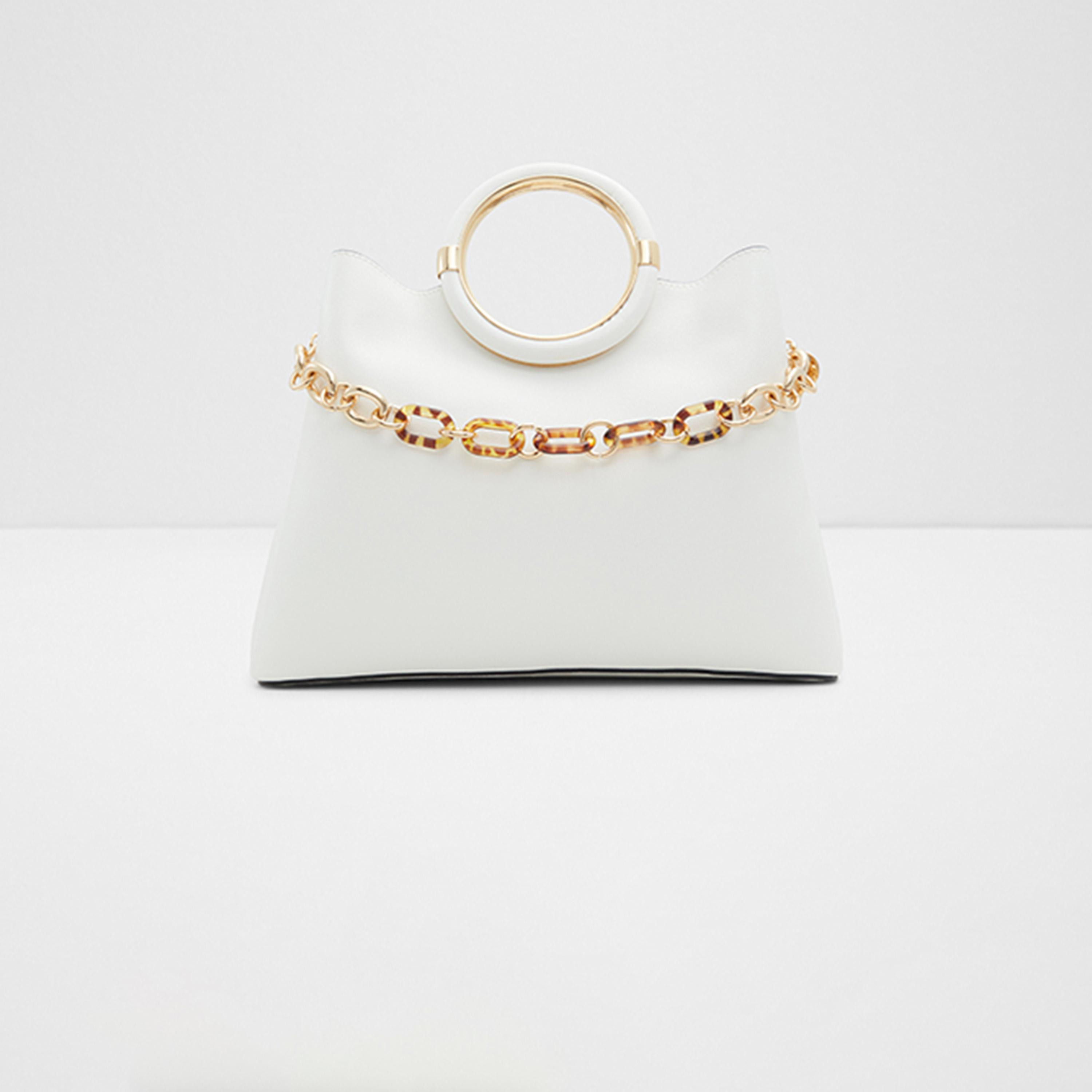Aldo Dovie Textured Double Handle Satchel Bag with Magnetic Closure and Chain Strap-women-bagsandwallets-handbags-image-6
