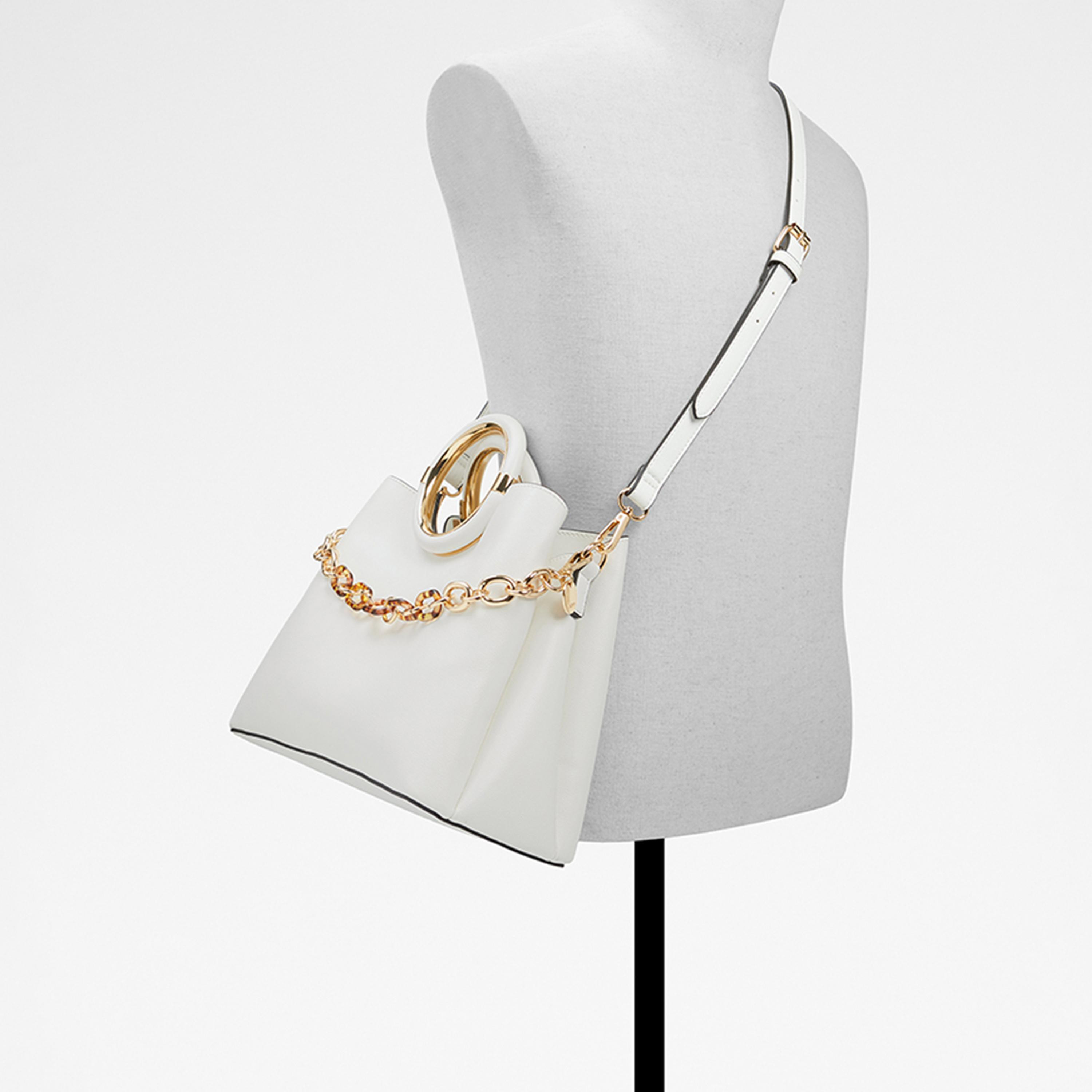 Aldo Dovie Textured Double Handle Satchel Bag with Magnetic Closure and Chain Strap-women-bagsandwallets-handbags-image-10