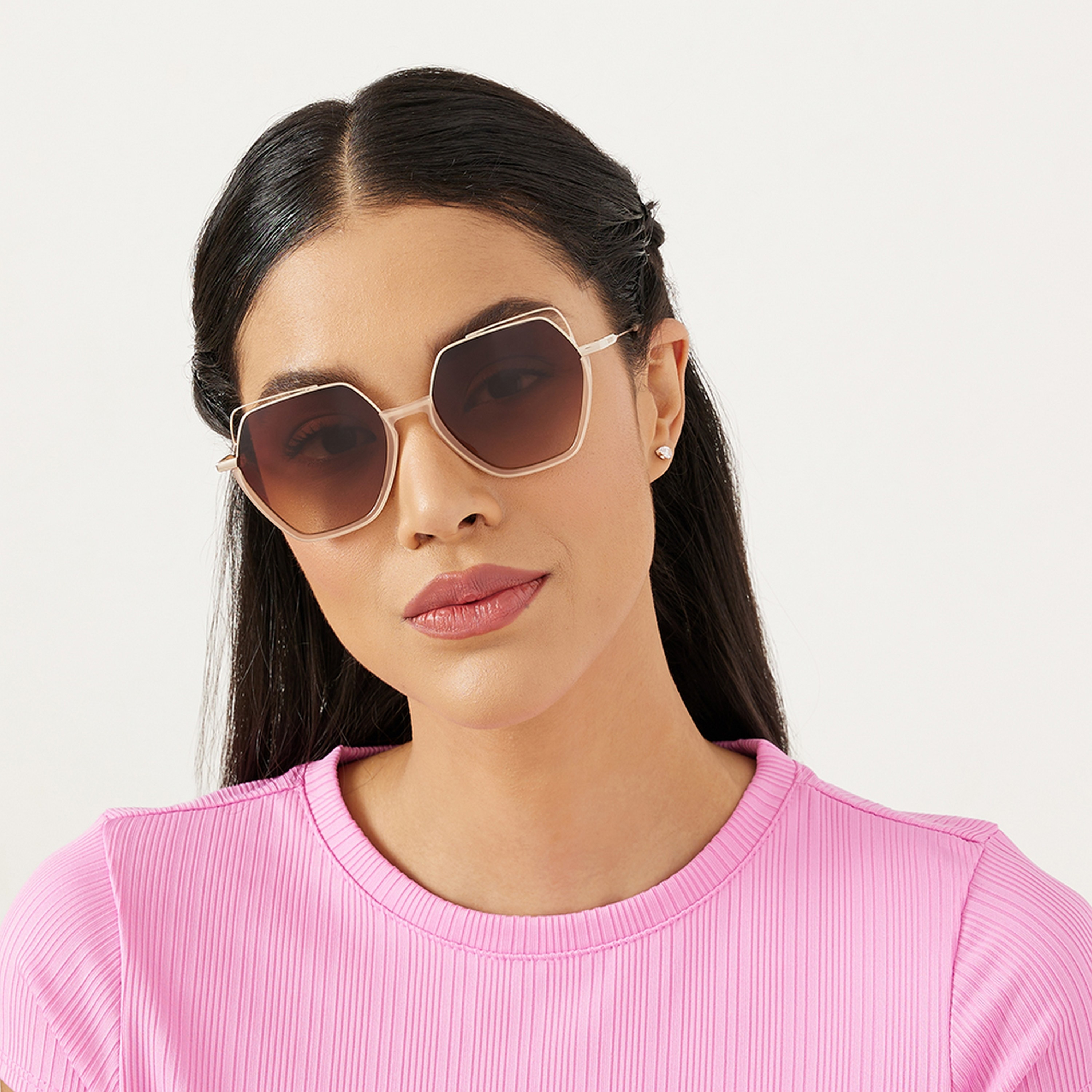 نظارة شمسية بنية ذات هندسية من 30 ساندايز جريس مع 54 مم-women-sunglasses-image-5