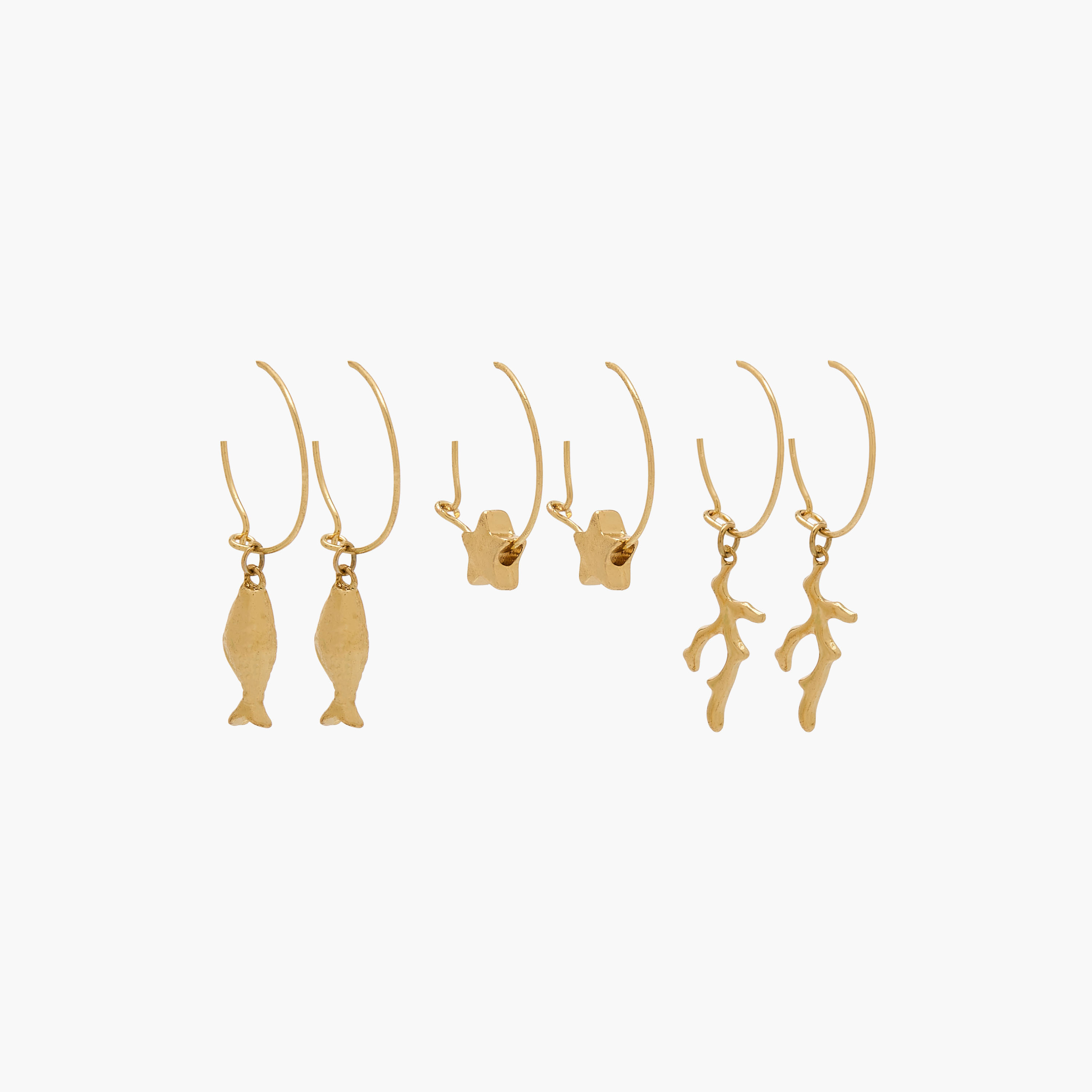 Pack of 12 Gold Tone Assorted Earrings-women-watchesandjewellery-jewellery-earrings-image-2